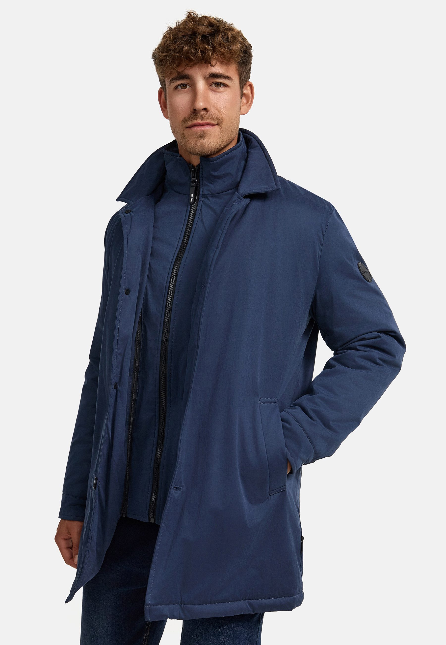 Indicode Kurzmantel Herren INOklaho Mantel Winter Herrenmantel