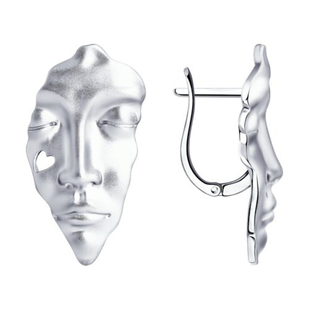 Secretforyou Creolen-Set Originelle Ohrringe Ohrschmuck Gesicht aus Silber  Damenschmuck