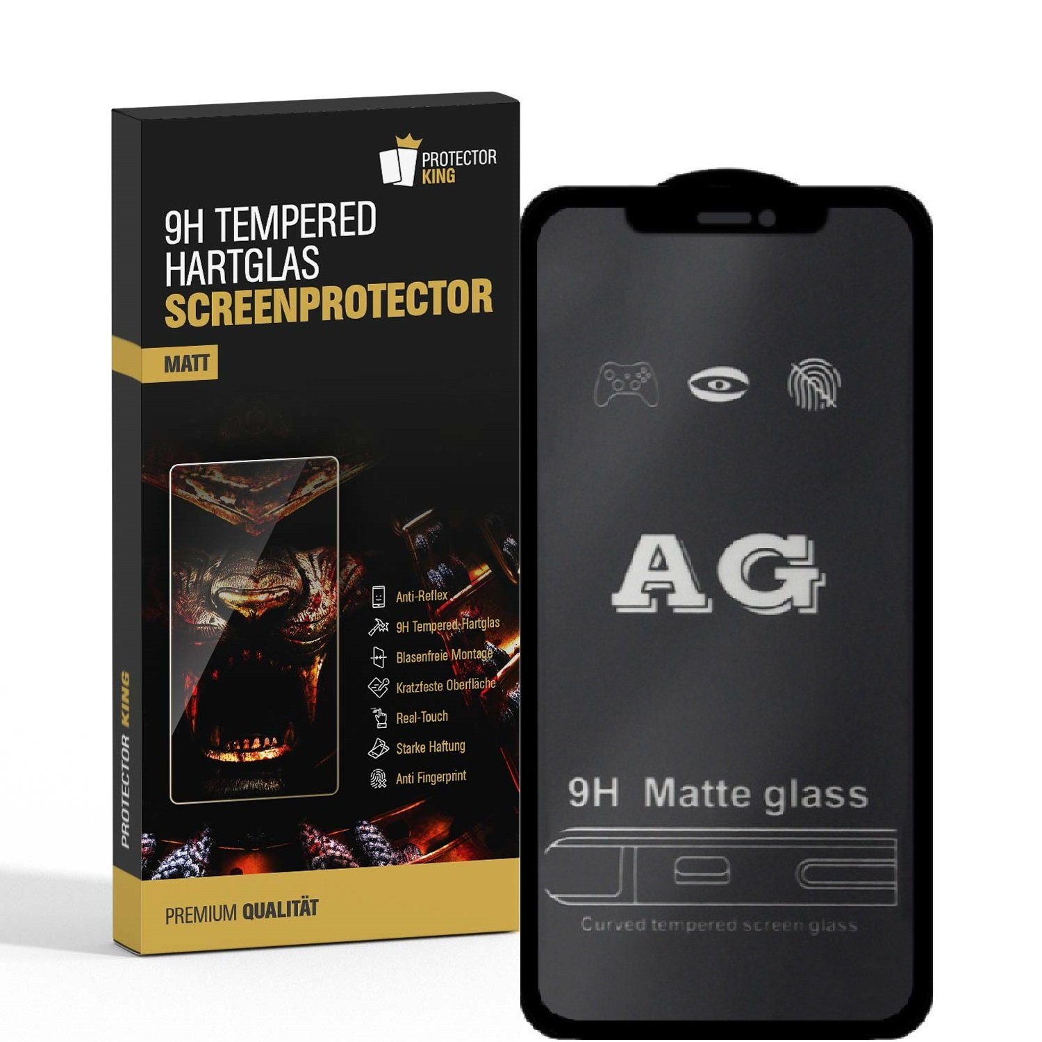 Protectorking Schutzfolie 1x 9H Panzerglas für iPhone 13 Mini ANTI-REFLEX MATT Entspiegelt Panze, (1-Stück), ENTSPIEGELT