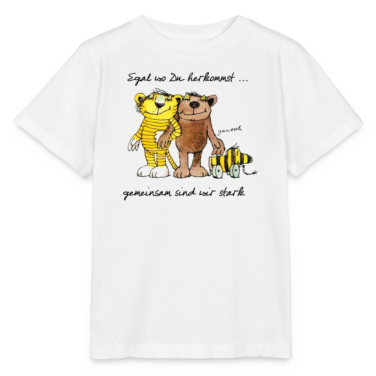 T-Shirt Janosch Bär Tigerente Tiger Gemeinsam Stark Kinder Basic T-Shirt