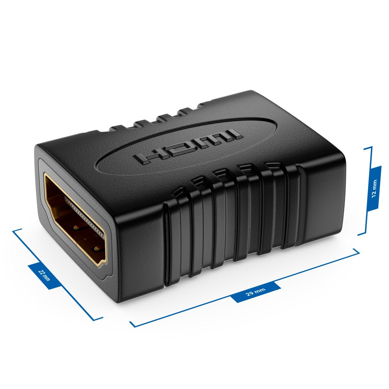 deleyCON deleyCON 2 HDMI Adapter Kupplung Verbinder Typ A 4K Ultra HD UHD 3D HDMI-Kabel – Bild 3 von 5