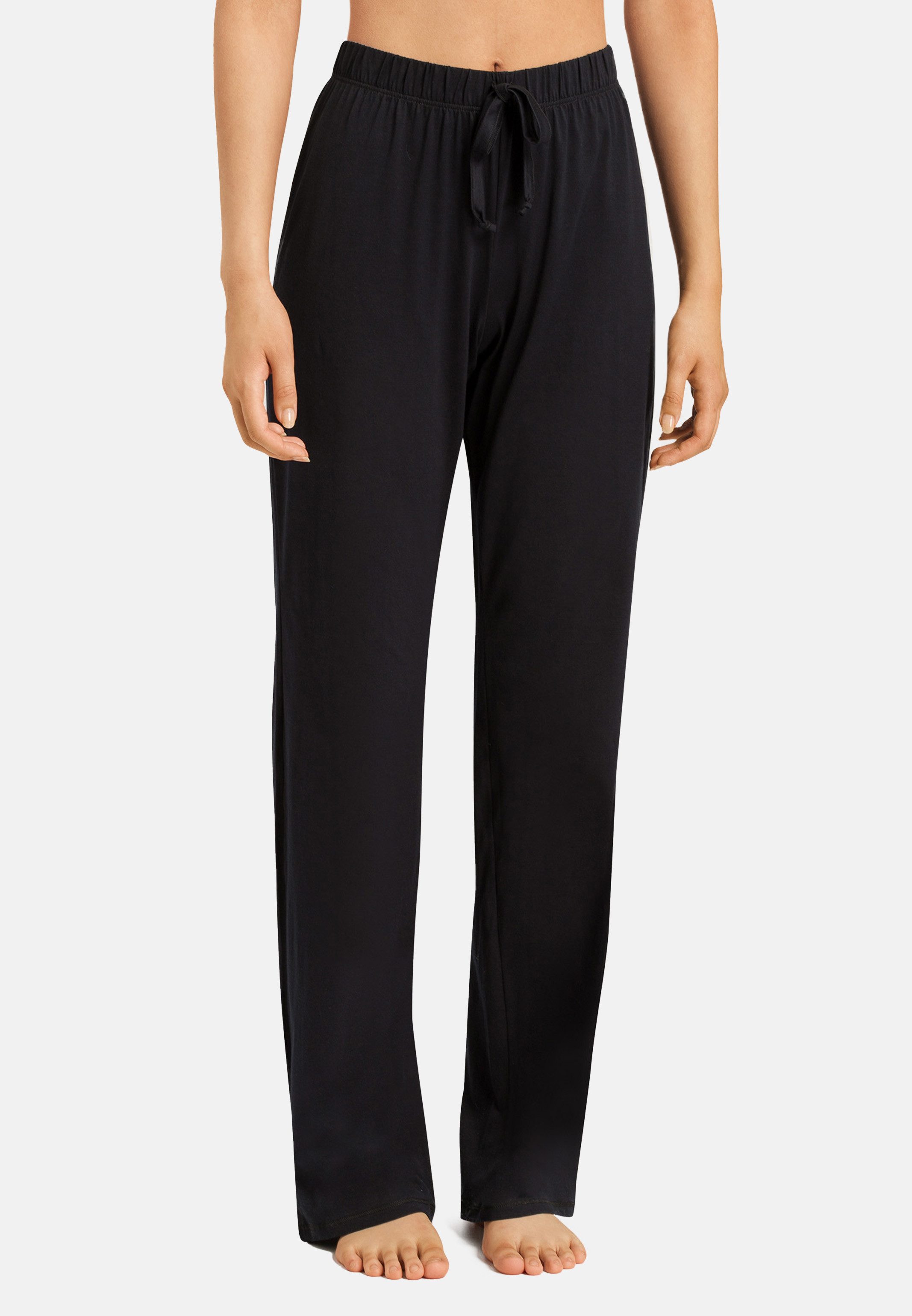 Hanro Schlafhose Cotton Deluxe (1-tlg) Pyama Hose - Baumwolle - Verdeckter Gummibund für angenehmen Komfort