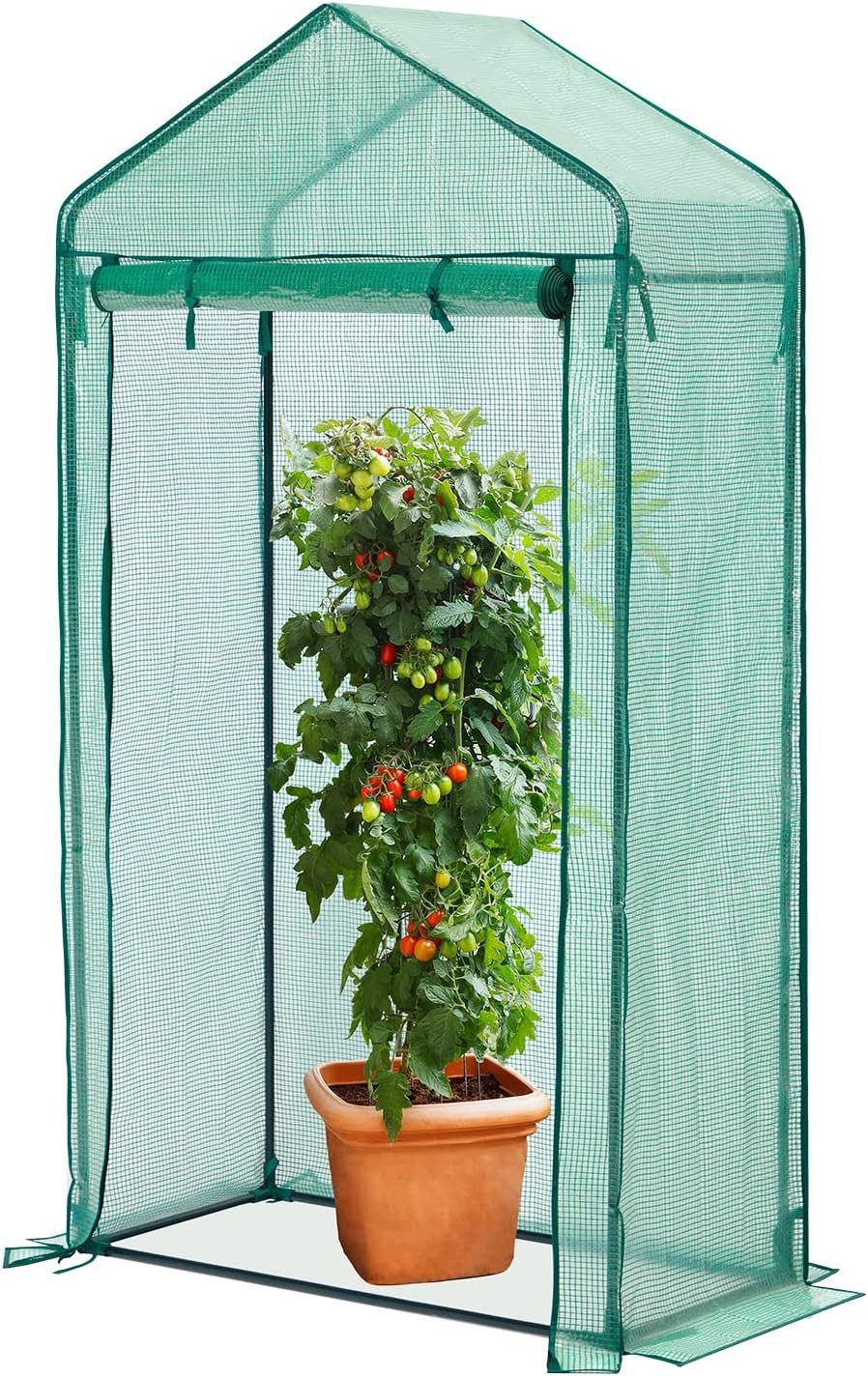 DOTMALL Foliengewächshaus Folie drivhus 190 x 100 x 50 cm tomatdrivhus med spidse tag  | Rabatt: 28%