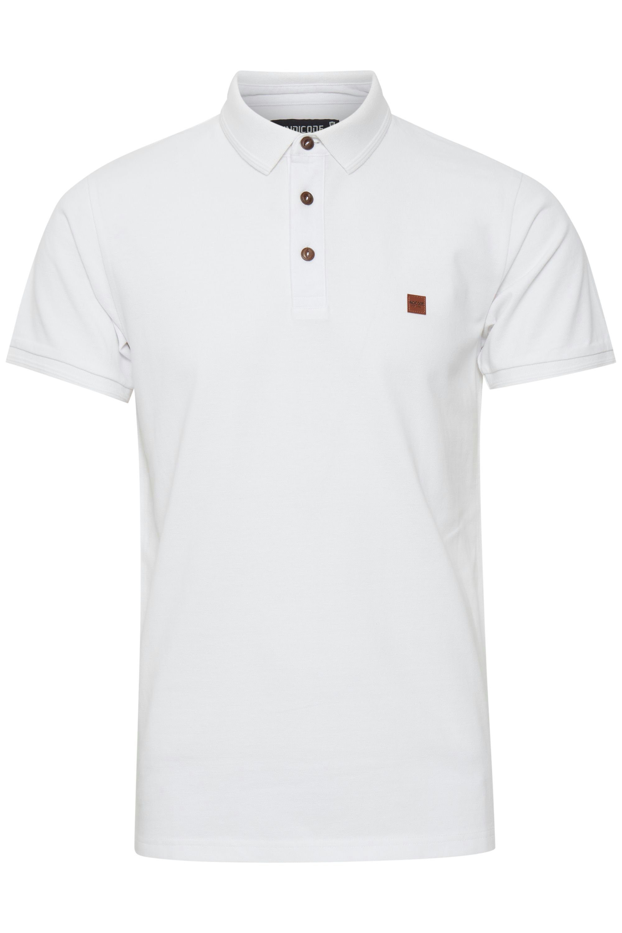 im Schnitt Poloshirt IDFletcher (002) Poloshirt klassischen Indicode Off-White