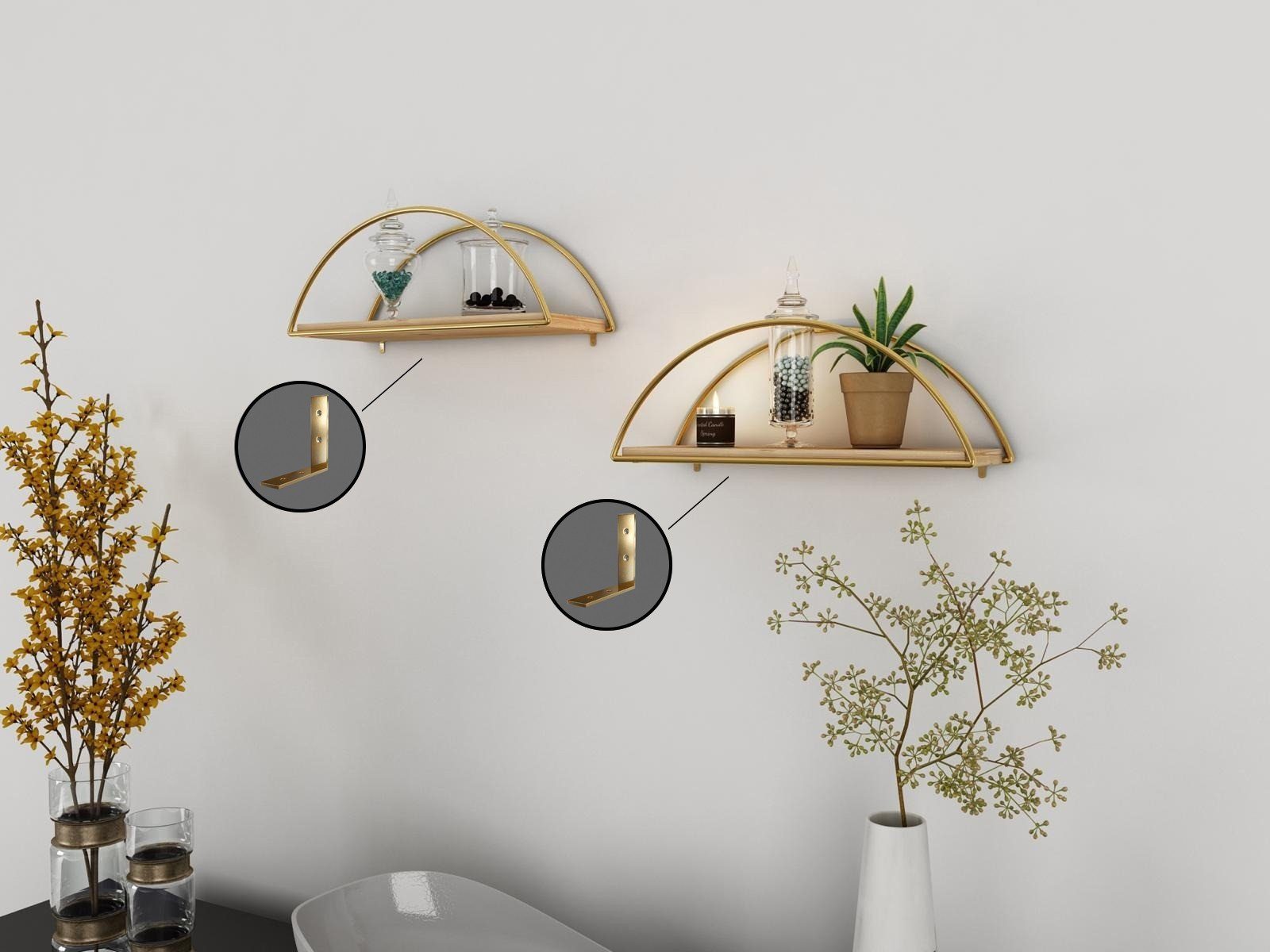 Skye Decor Wandregal 100% SOLID WOOD, 41 x 17 x 16 cm (1 Piece) T1102