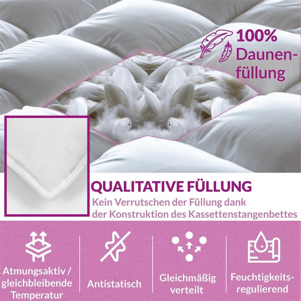 B!HOME Daunenbettdecke B!HOME Sommerdecke Daunen 220x240cm (620g), Füllung: 100% Daunen, Bezug: 100% Baumwolle, 100% Daunen