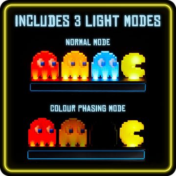 Paladone Product Dekolicht Paladone - Pac-Man Lampe / Light mit Geistern, Mehrfarbig