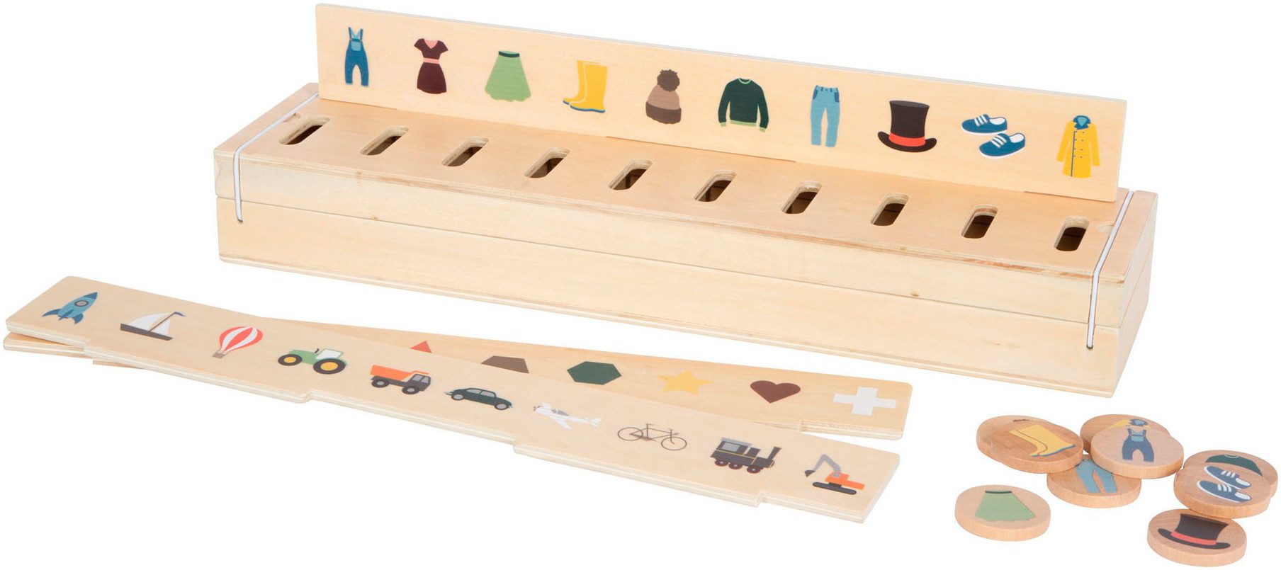 Small Foot Steckspielzeug Bildersortierbox Weltentdecker