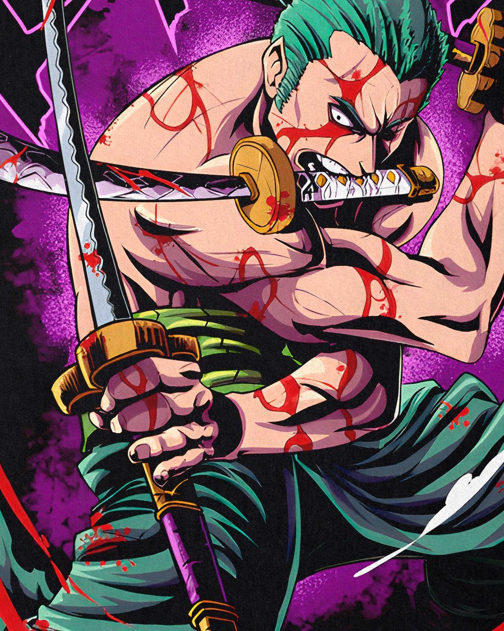 style3 T-Shirt Samurai Extreme one piece japan anime luffy manga monkey ruf günstig online kaufen