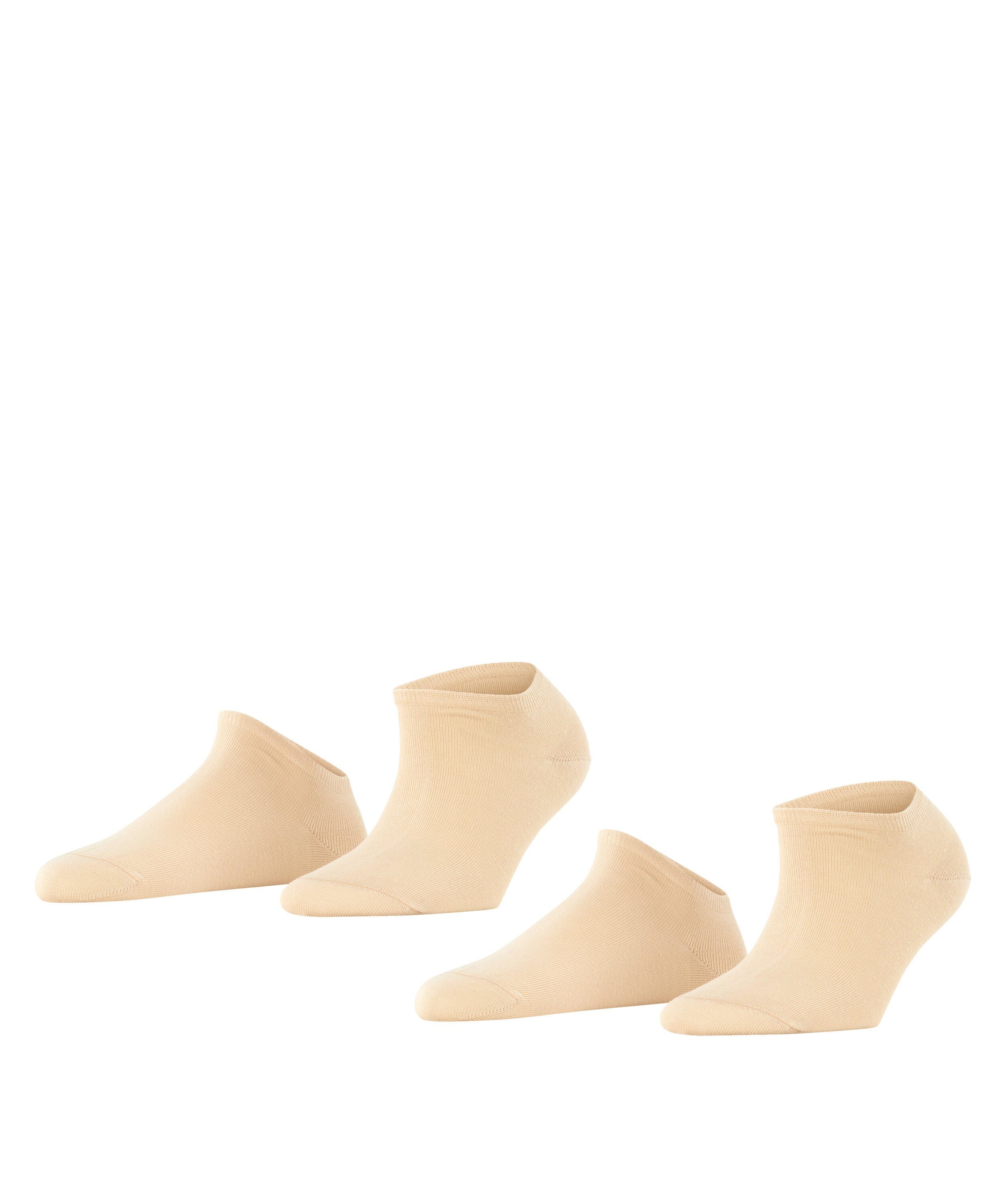 Esprit Sneakersocken Uni 2-Pack (2-Paar) Baumwollanteil mit (4011) cream hohem