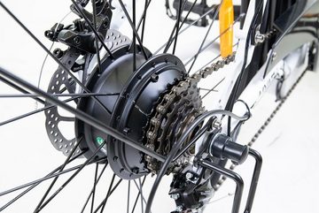 Myatu E-Bike 26 Zoll E-Citybike für Damen & Herrren, mit 12,5Ah Akku maxmail 100km, 6 Gang Shimano, Kettenschaltung, Heckmotor, 450,00 Wh Akku