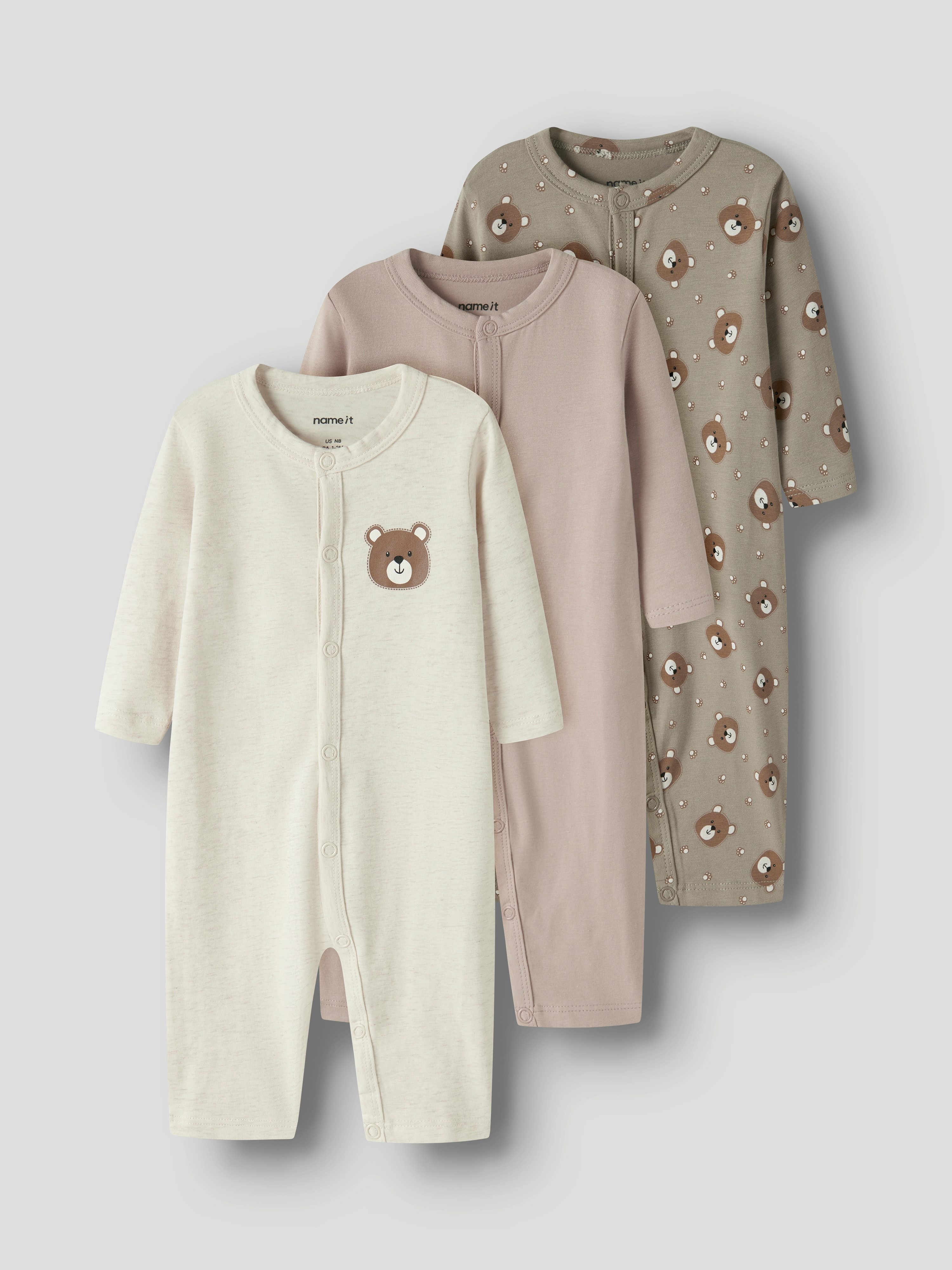 Name It Schlafoverall NBNNIGHTSUIT 3P AOP NOOS (Packung, 3-tlg)