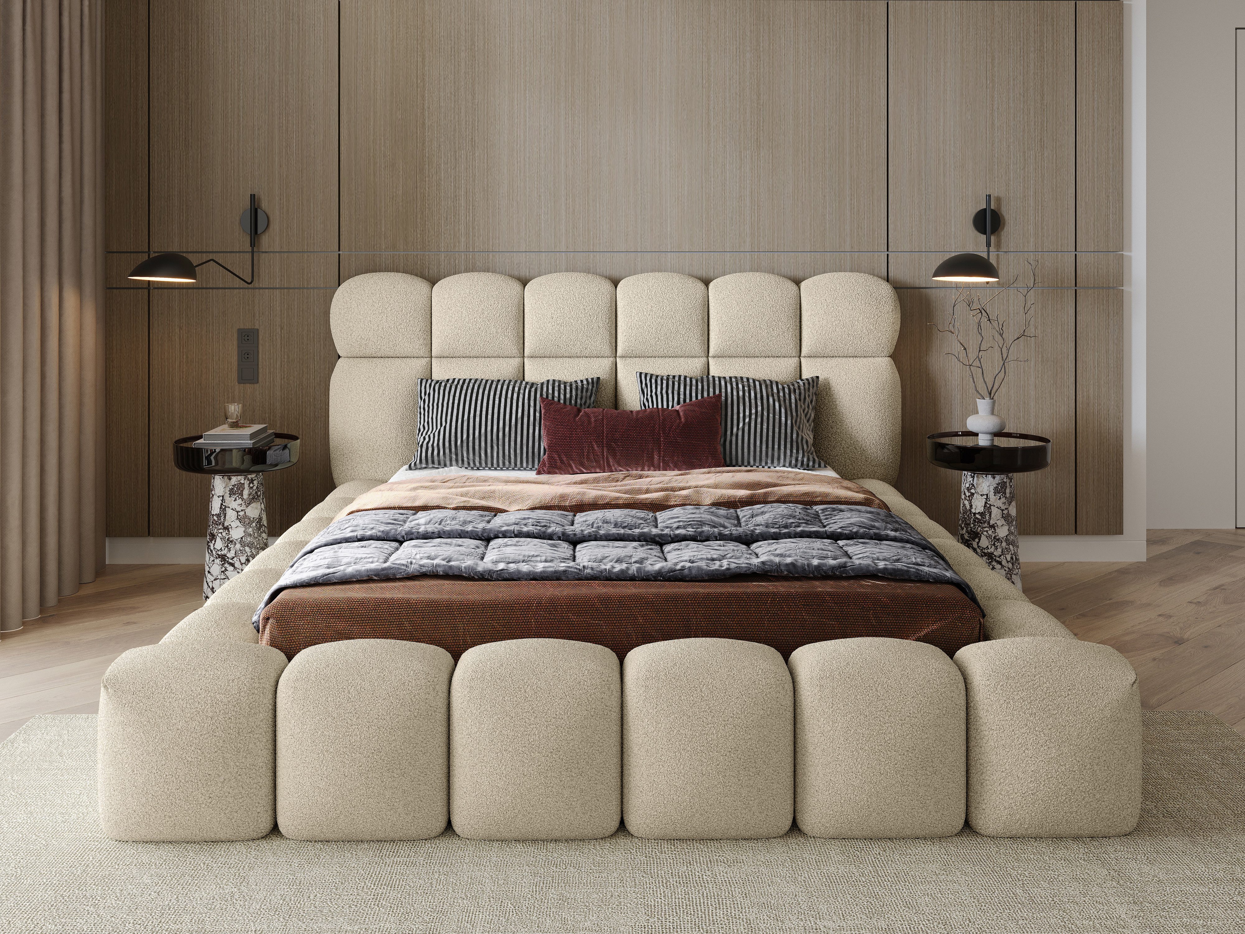 wonello Polsterbett Mira XL 3 (das Original), Bett mit Bettkasten und Latte günstig online kaufen