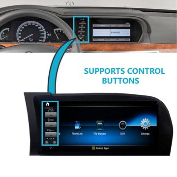 TAFFIO Für Mercedes S / CL W221 W216 10.25" Touchscreen Android GPS Carplay Einbau-Navigationsgerät