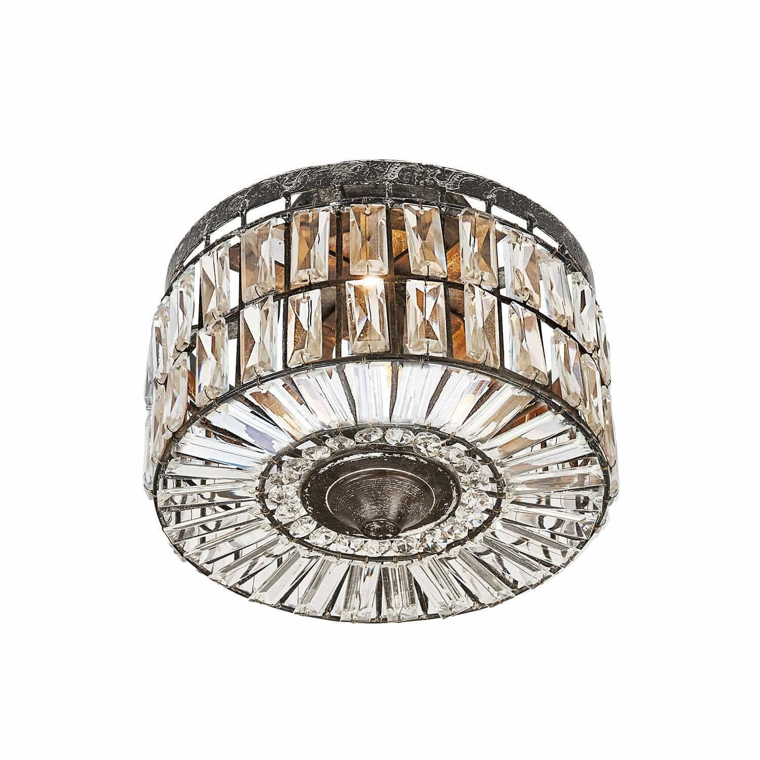 Mirabeau Wandleuchte Deckenlampe Hutton antikgrau/klar günstig online kaufen