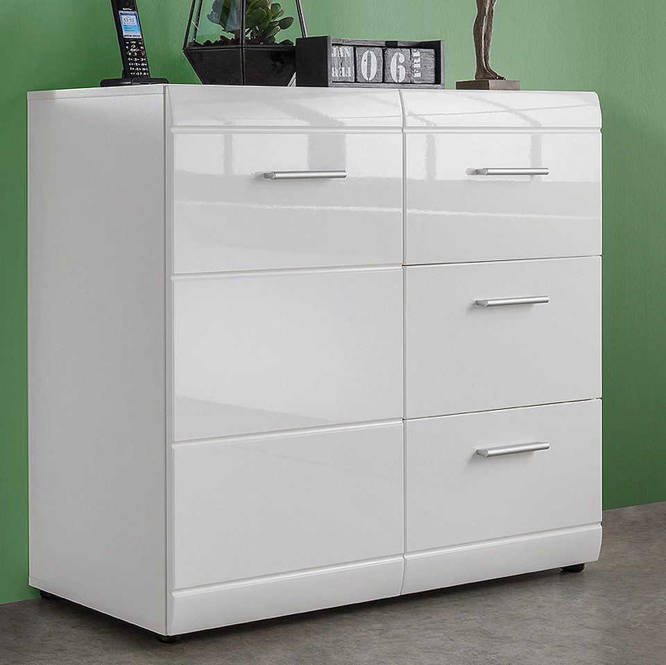 Lomadox Kommode DANARO01, Flur Schrank, Sideboard, modern, weiß
