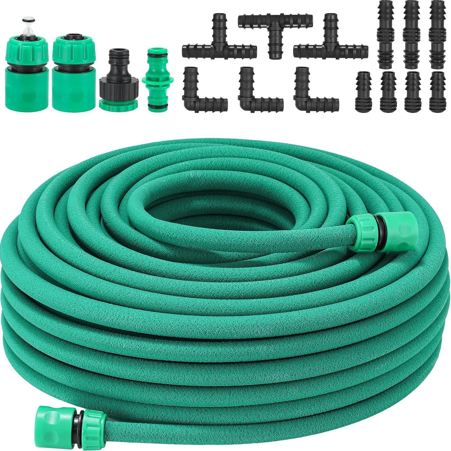 TLGREEN Tropfschlauch,50m Tropfschlauch Set, Gartenschlauch 1/2 zoll