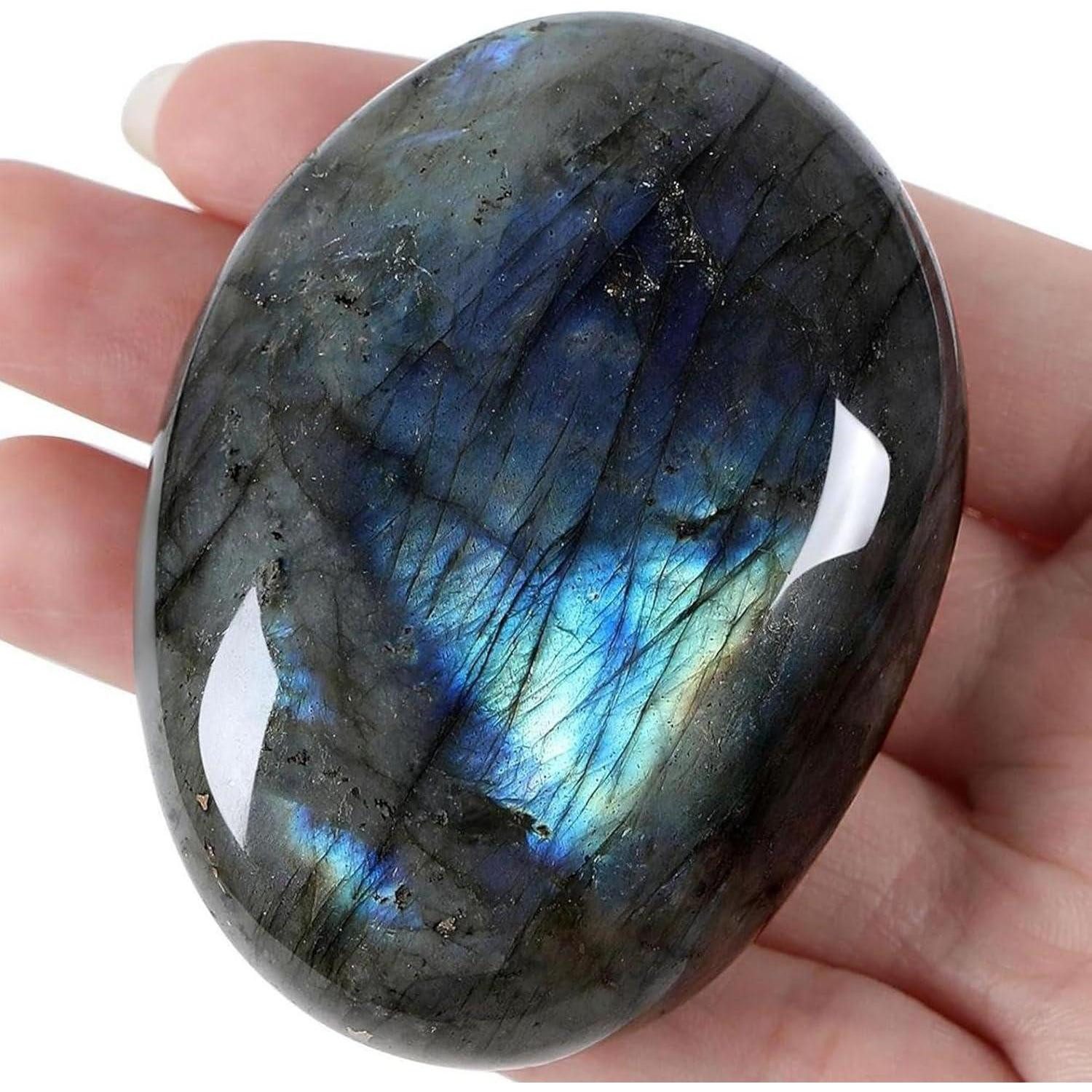 LuxusKollektion Stein Edelstein Handschmeichler Mondstein Sorgenstein Reiki Labradorit