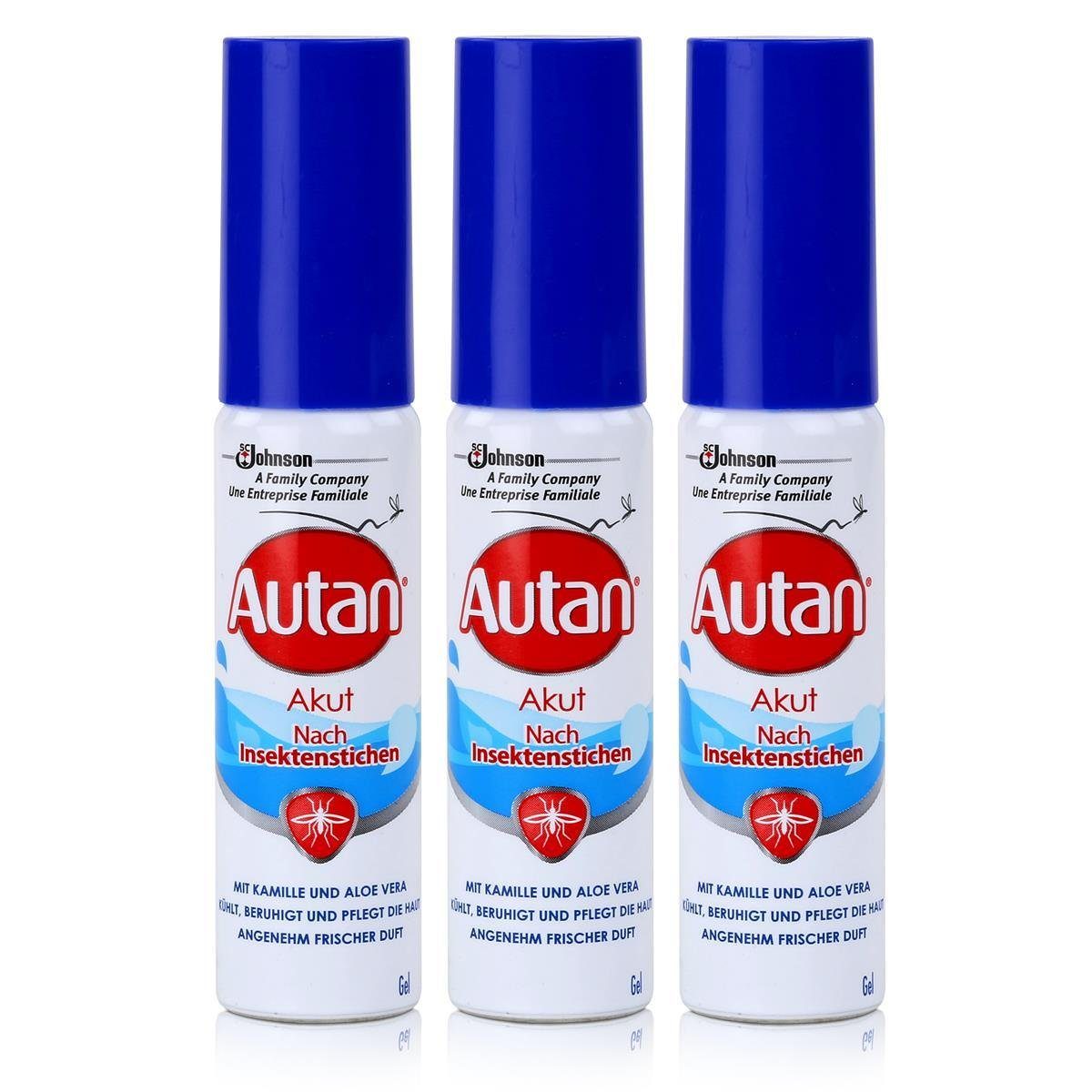 Autan Insektenspray AKUT Aloe - Insektenstichen 25ml Gel nach Autan Kamille Vera mit und (