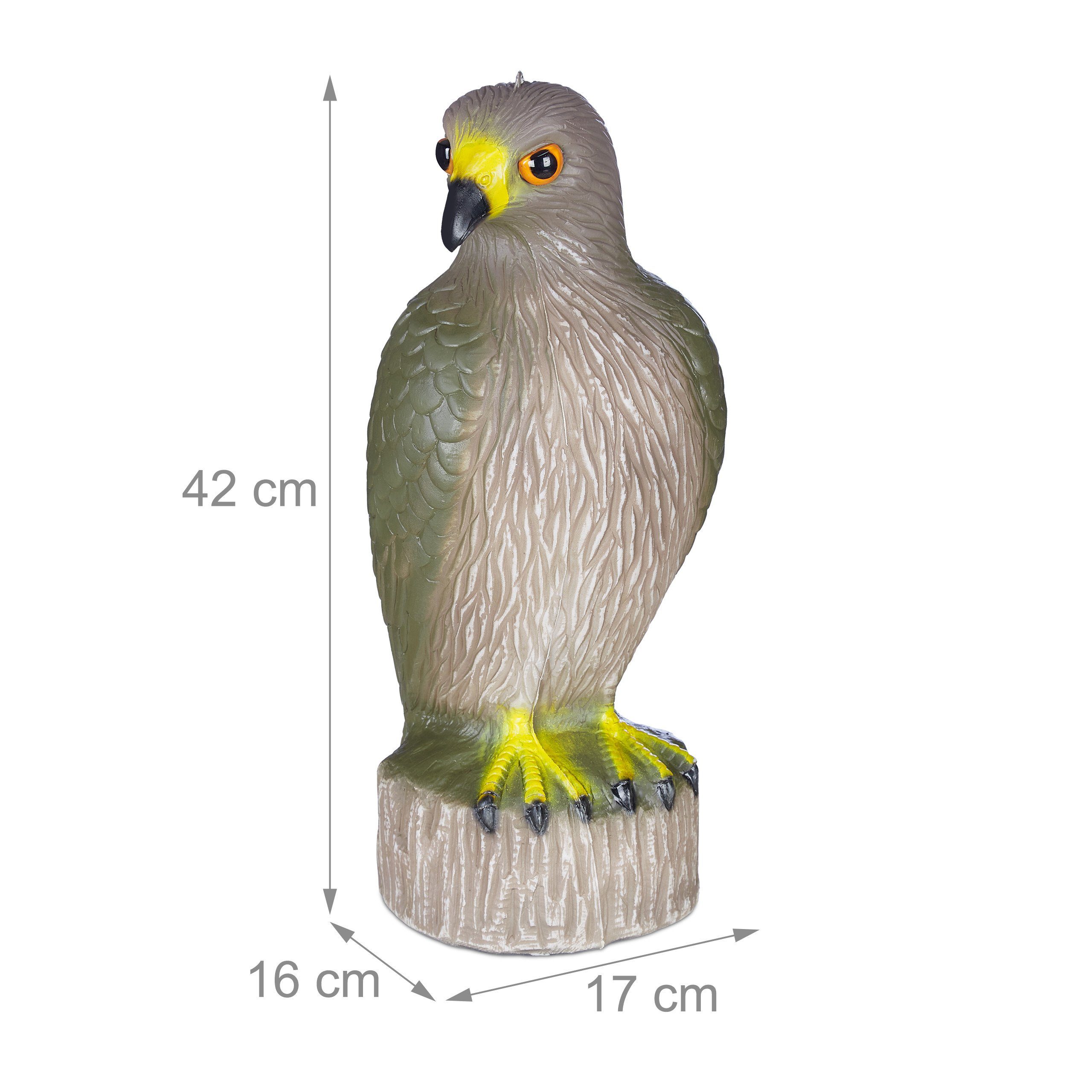 Vogelschreck relaxdays Gartenfigur Adler x 2 sitzend