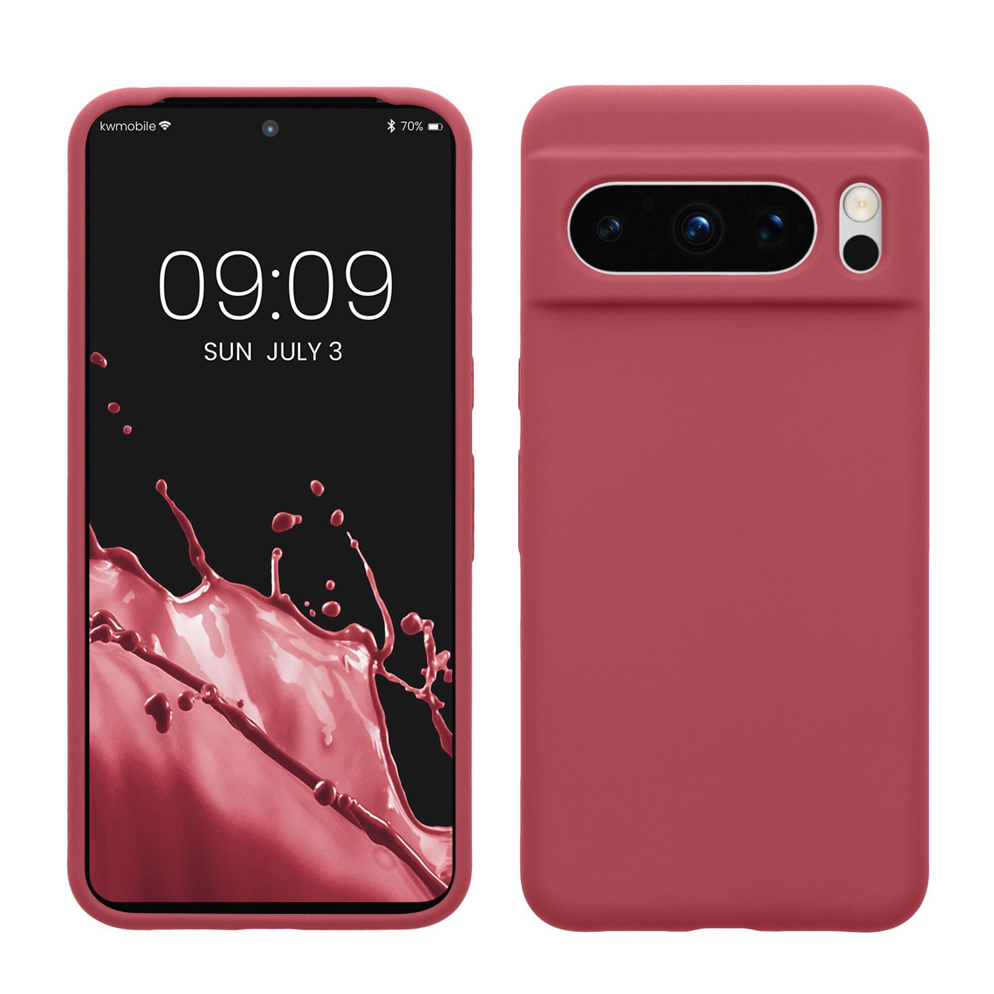 kwmobile Handyhülle Hülle für Google Pixel 8 Pro, Hülle Silikon gummiert - Handyhülle - Handy Case Cover