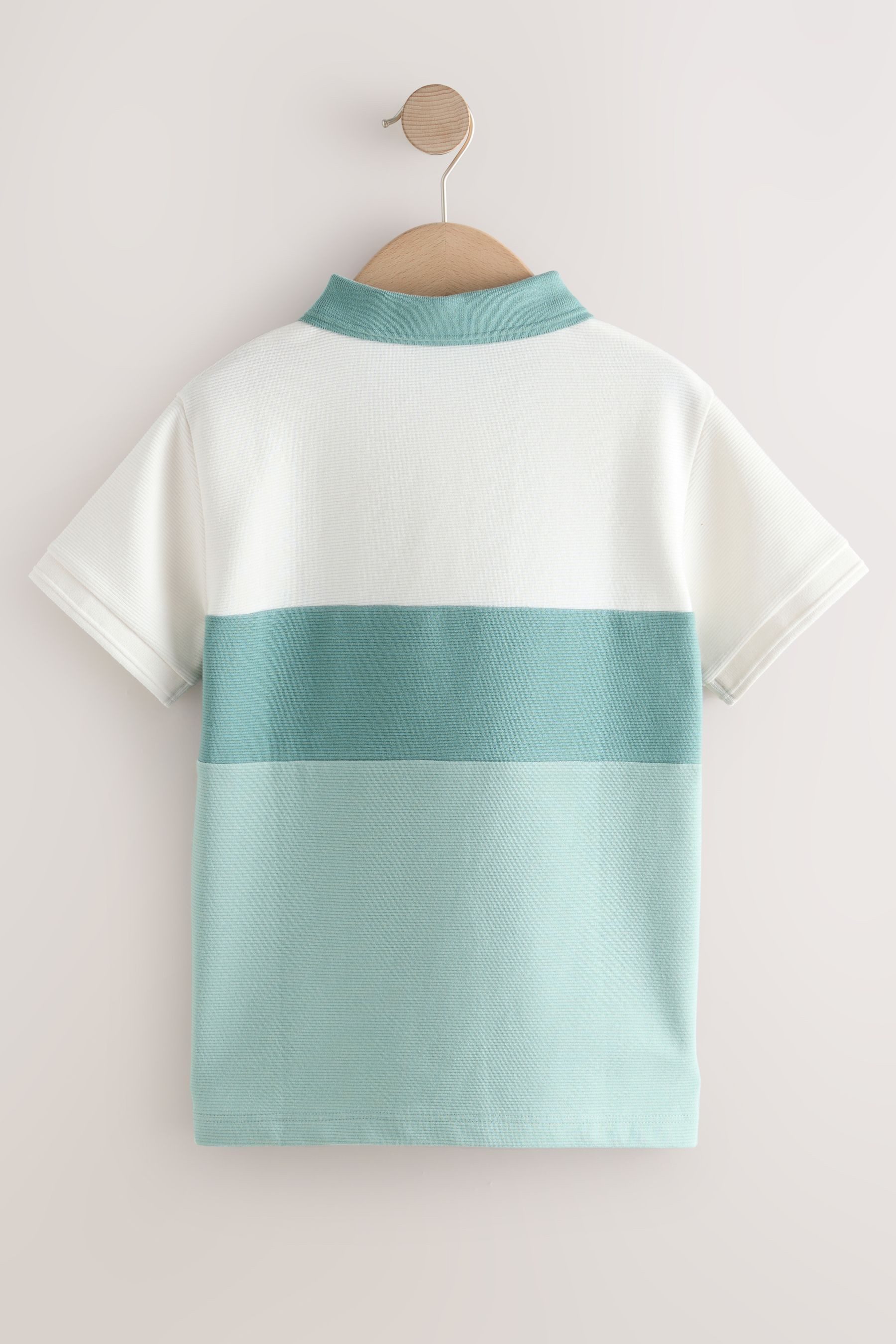 Next Poloshirt Strukturiertes Poloshirt mit Blockfarben (1-tlg)