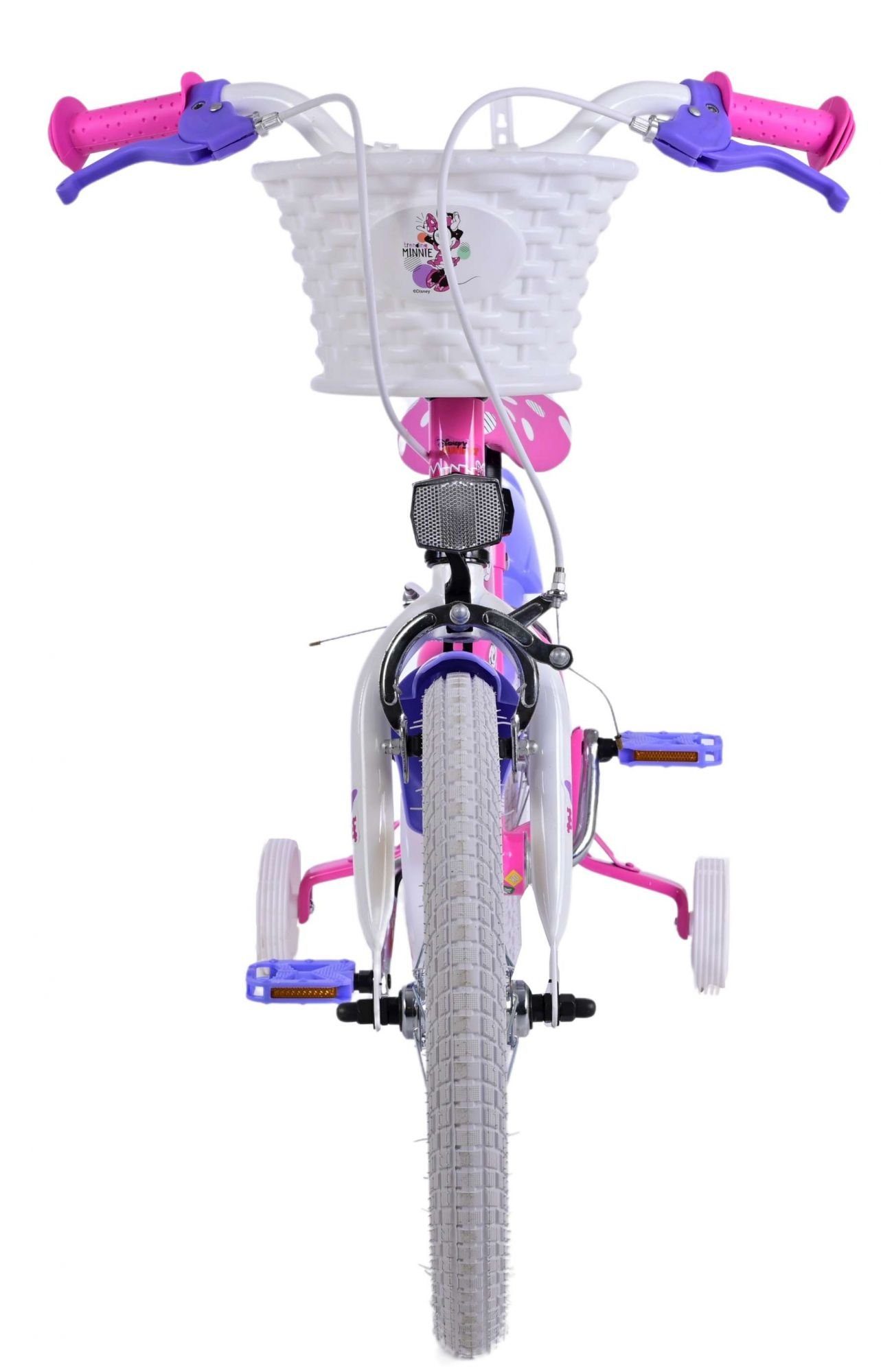 Volare Kinderfahrrad Disney Minnie - Mädchen - 14 bzw. 16 Zoll - Rosa - Zweihandbremsen, bis 60 kg, 85% zusammengebaut, 3- 4,5 bzw. 4 - 6 Jahre, Stahlfelgen
