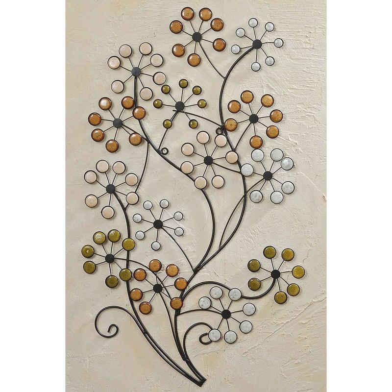 BOLTZE Wandbild Wandobjekt Nizza Blumen 95cm Wanddeko Metall, Blumen (1 St), als Alubid