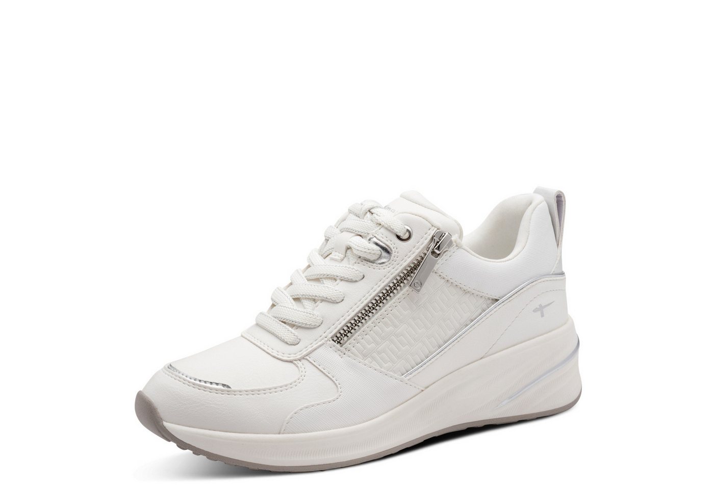 Tamaris Keilsneaker Halbschuh, Freizeitschuh mit Außenreißverschluss, schmale Form