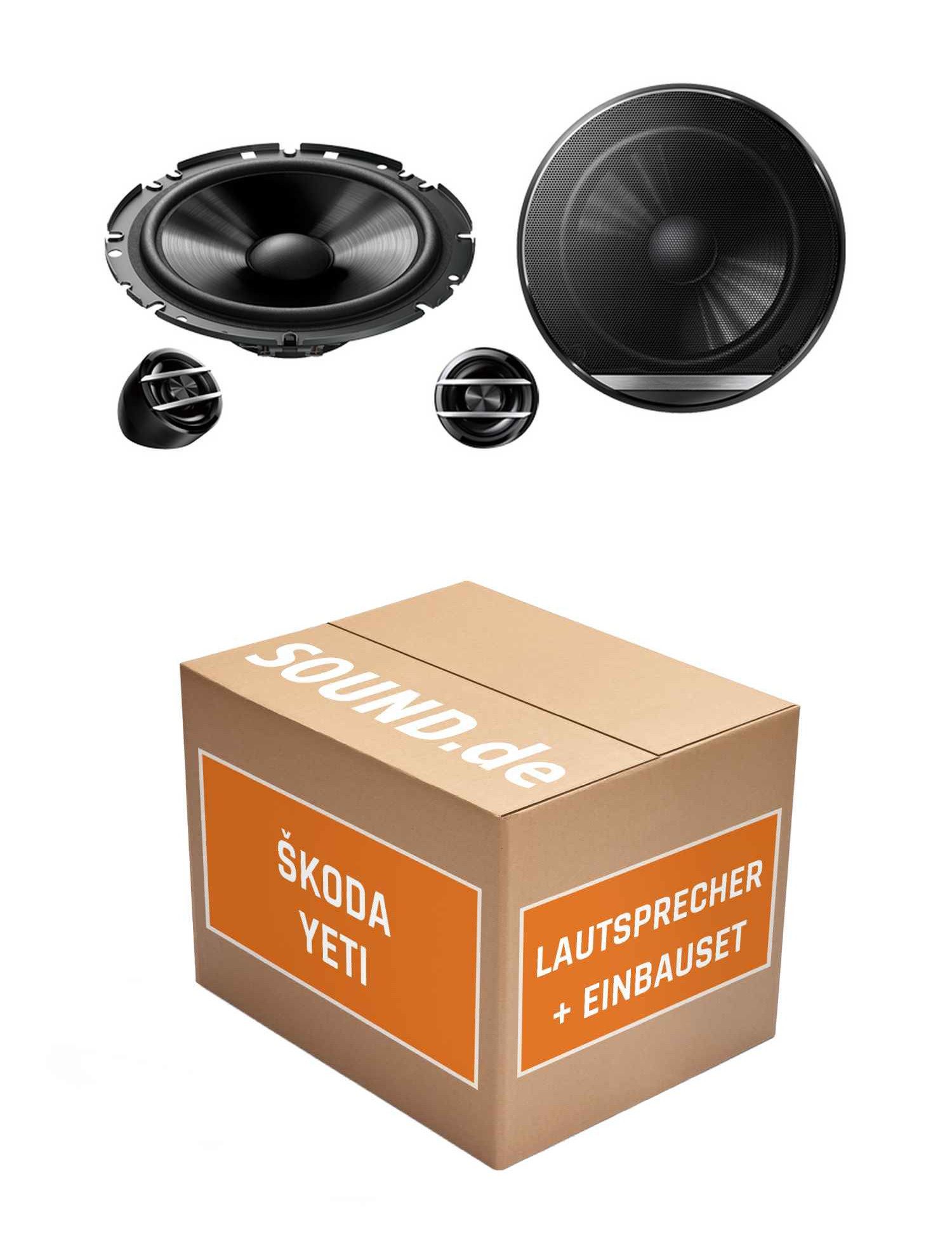 JUST SOUND best choice for caraudio Lautsprecher Einbaupaket vorne Pioneer TS-G170C für Skoda Yeti 5L Auto-Lautsprecher (45 W)