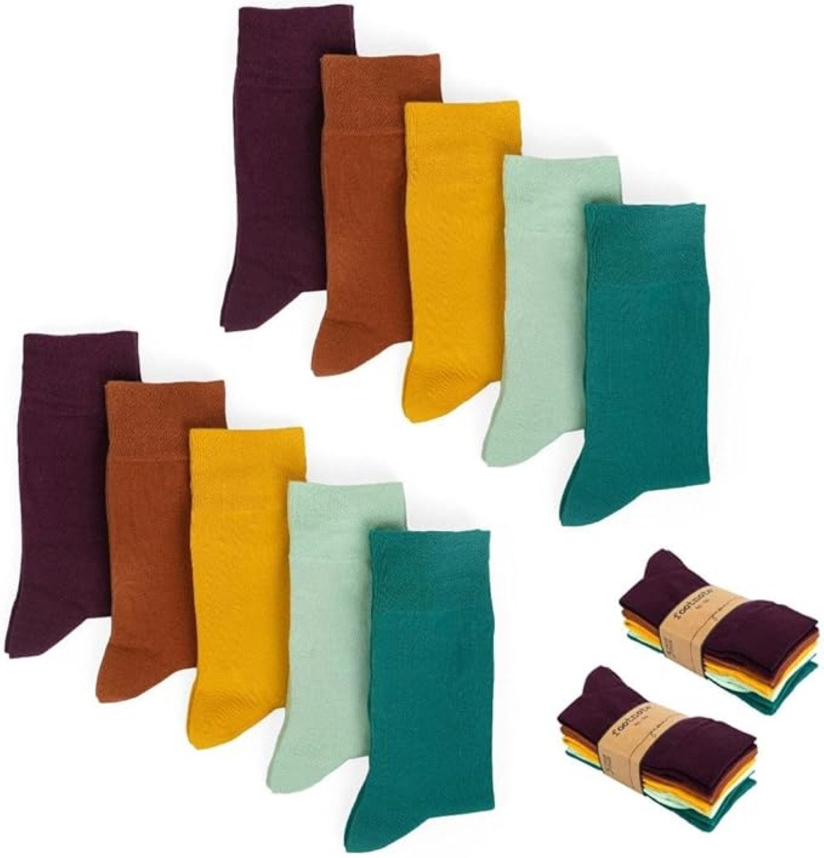FOOTNOTE Komfortsocken Jonson/43-46/bunt (10-Paar) Baumwollsocken, atmungsaktiv, Premium Qualität