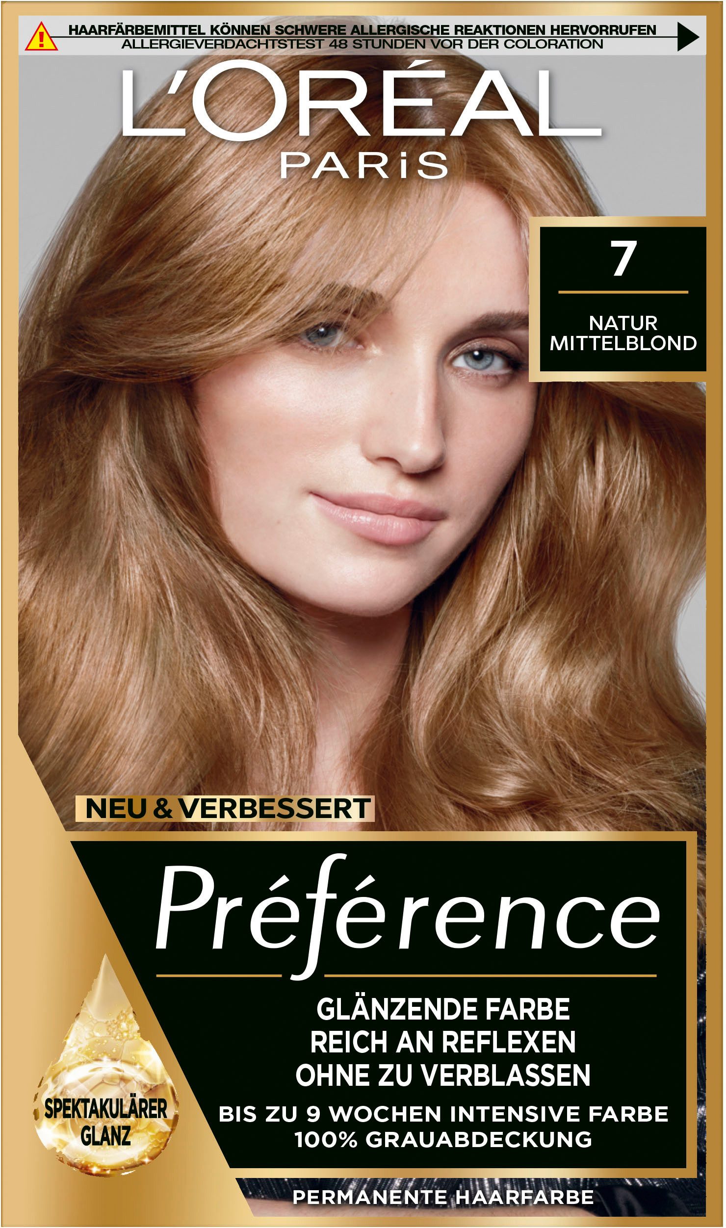 L'ORÉAL PARIS Coloration PRÉFÉRENCE HAARFARBE, Packung, 3-tlg., dauerhafte Haarcoloration mit 100% Grauabdeckung