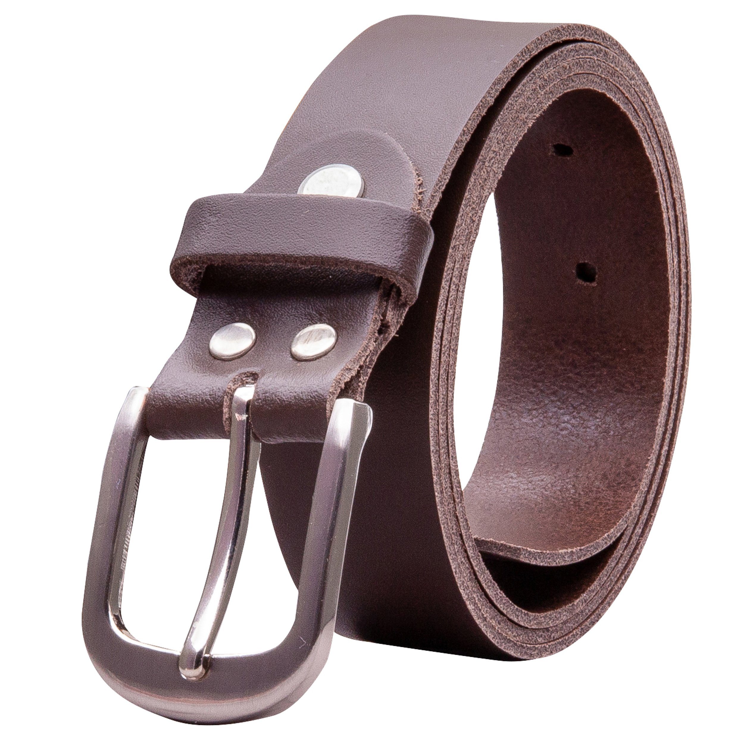 COLOGNEBELT Ledergürtel OM323-SL-Dunkelbraun MADE IN GERMANY, Dunkelbraun K günstig online kaufen