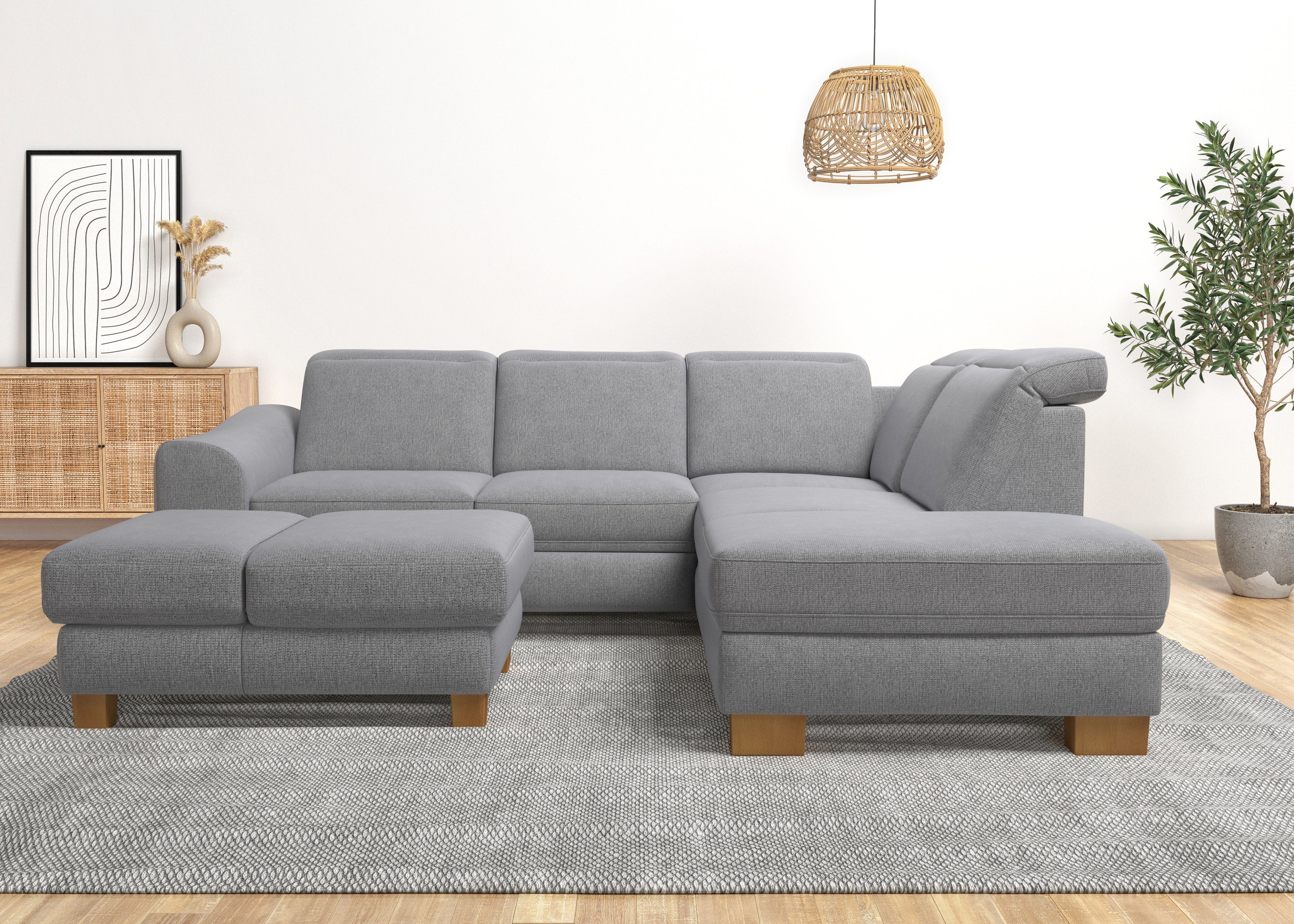 Home affaire Ecksofa "Dundee L-Form" wahlweise mit Kopfteilverstellung und günstig online kaufen