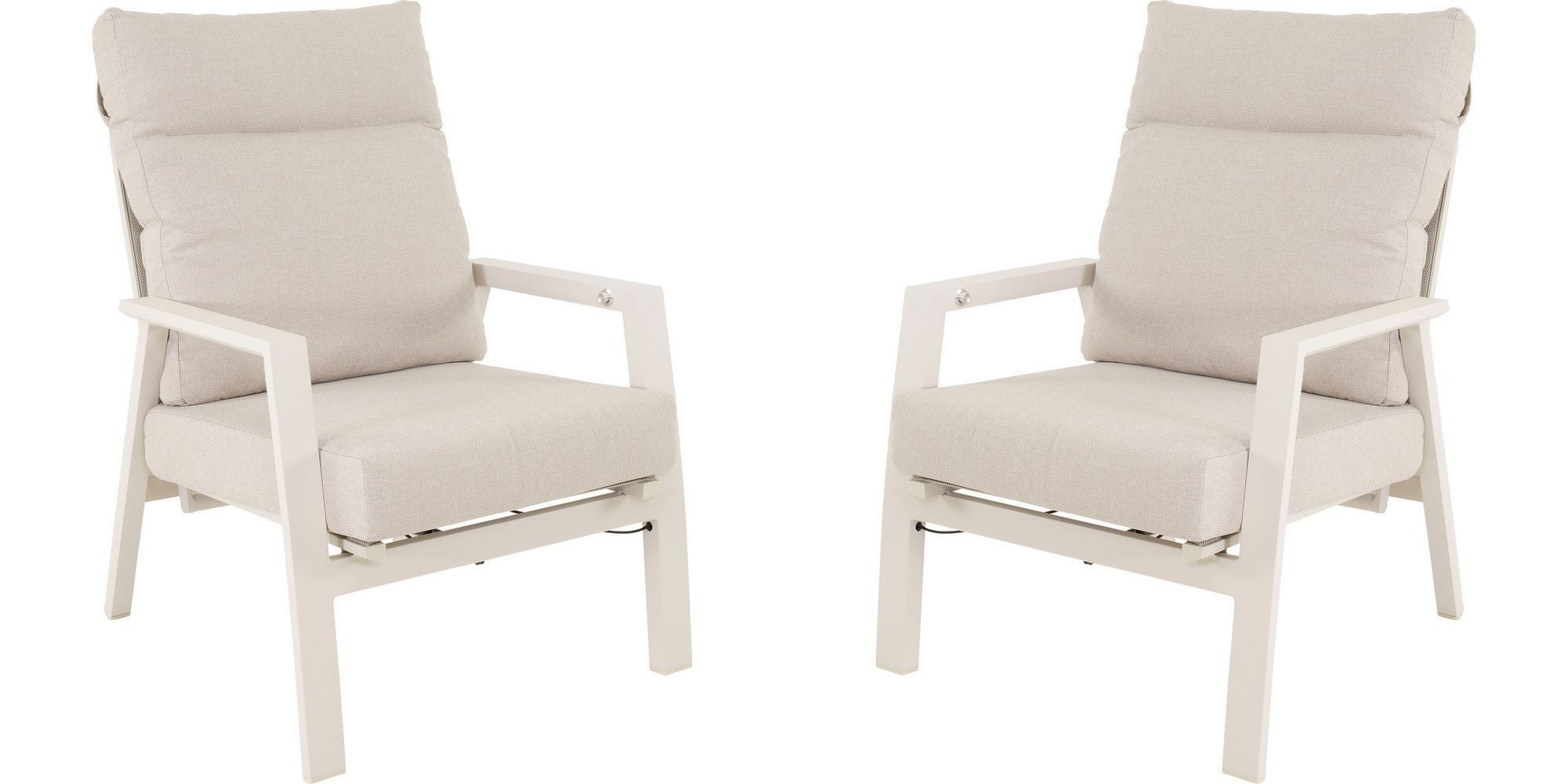 Lesli Living Gartensessel Lesli Living Loungesessel im 2er-Set "Ohio Crema"