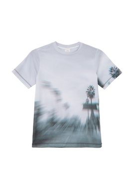 s.Oliver Kurzarmshirt T-Shirt aus Baumwollmix Kontrastnähte