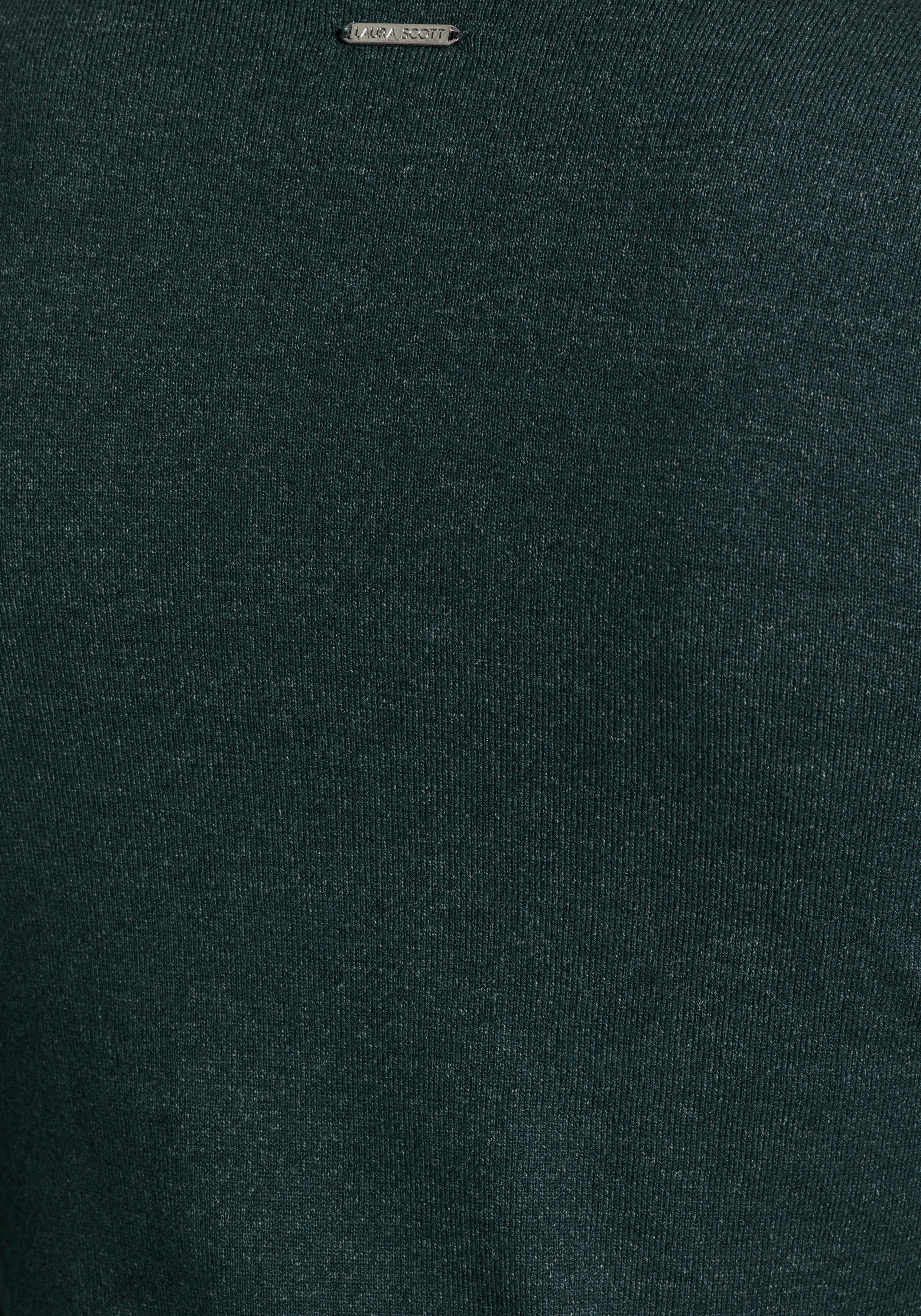 Laura Scott Strickkleid aus Viskosemischung mit femininem Rüschendetail
