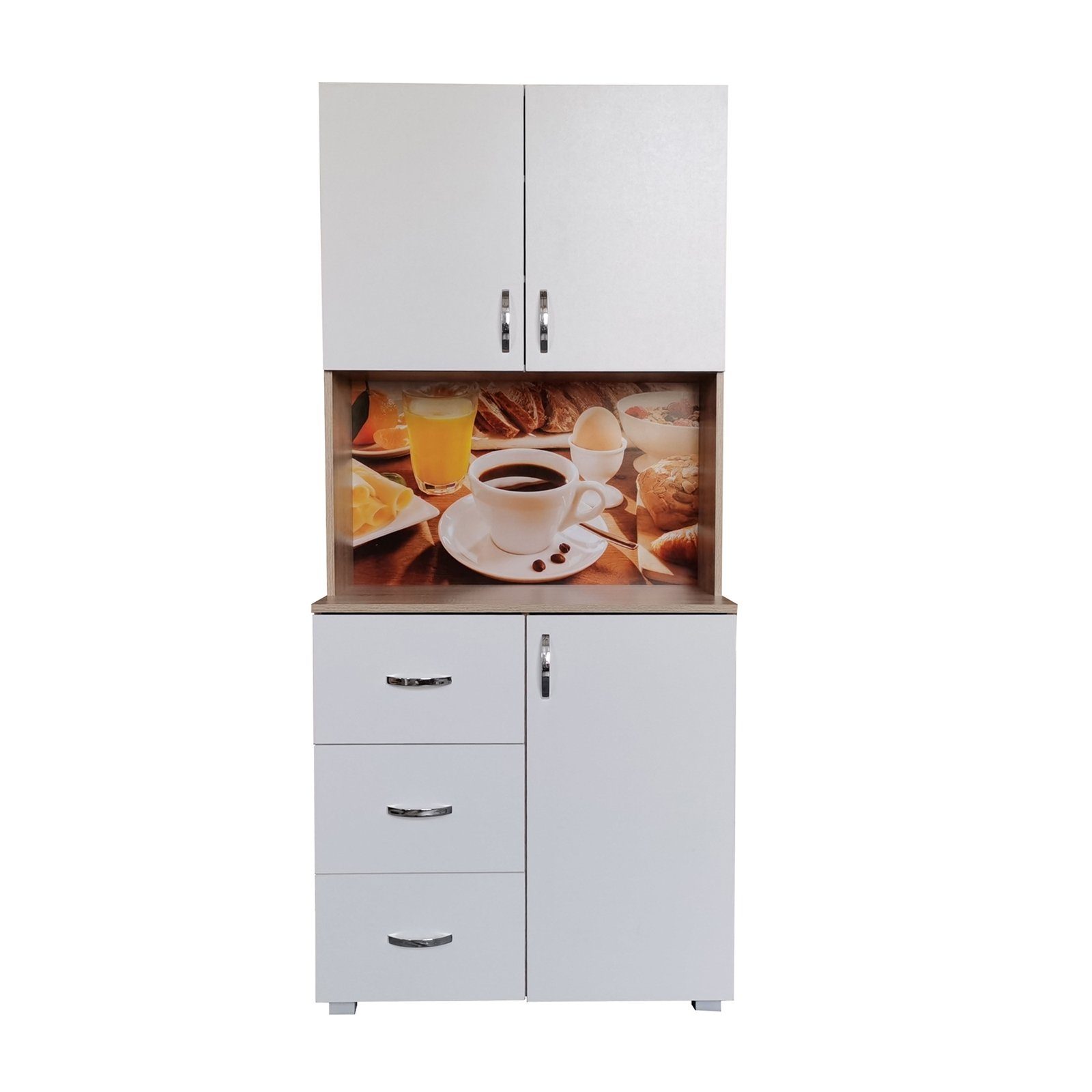 HTI-Living Hochschrank Küchenbuffet 3 Schubladen Blanca günstig online kaufen