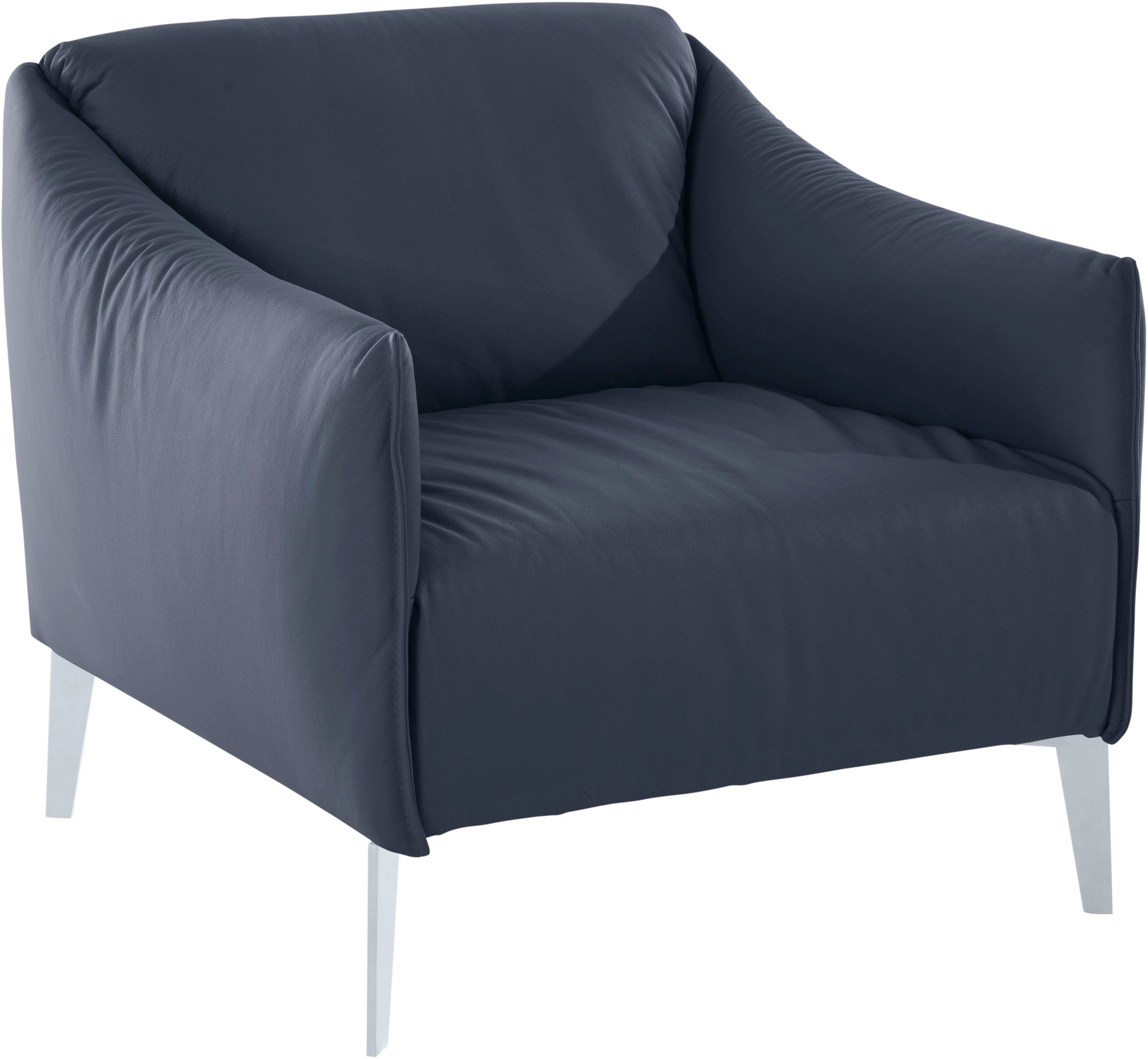 W.SCHILLIG Cocktailsessel sally, mit Metall-Winkelfüßen in Silber matt