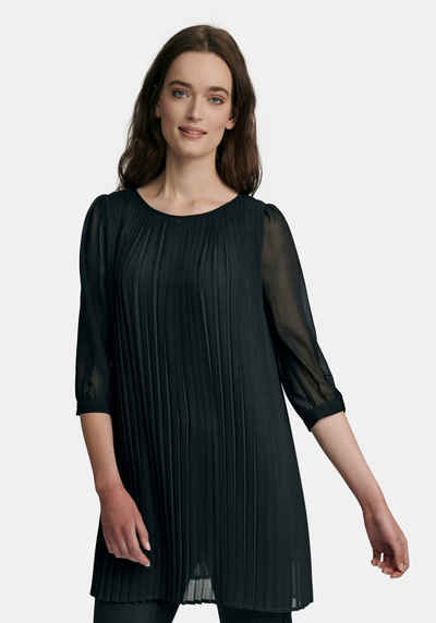 Uta Raasch Kurzarmbluse Pleated blouse with 3/4-length sleeves .
