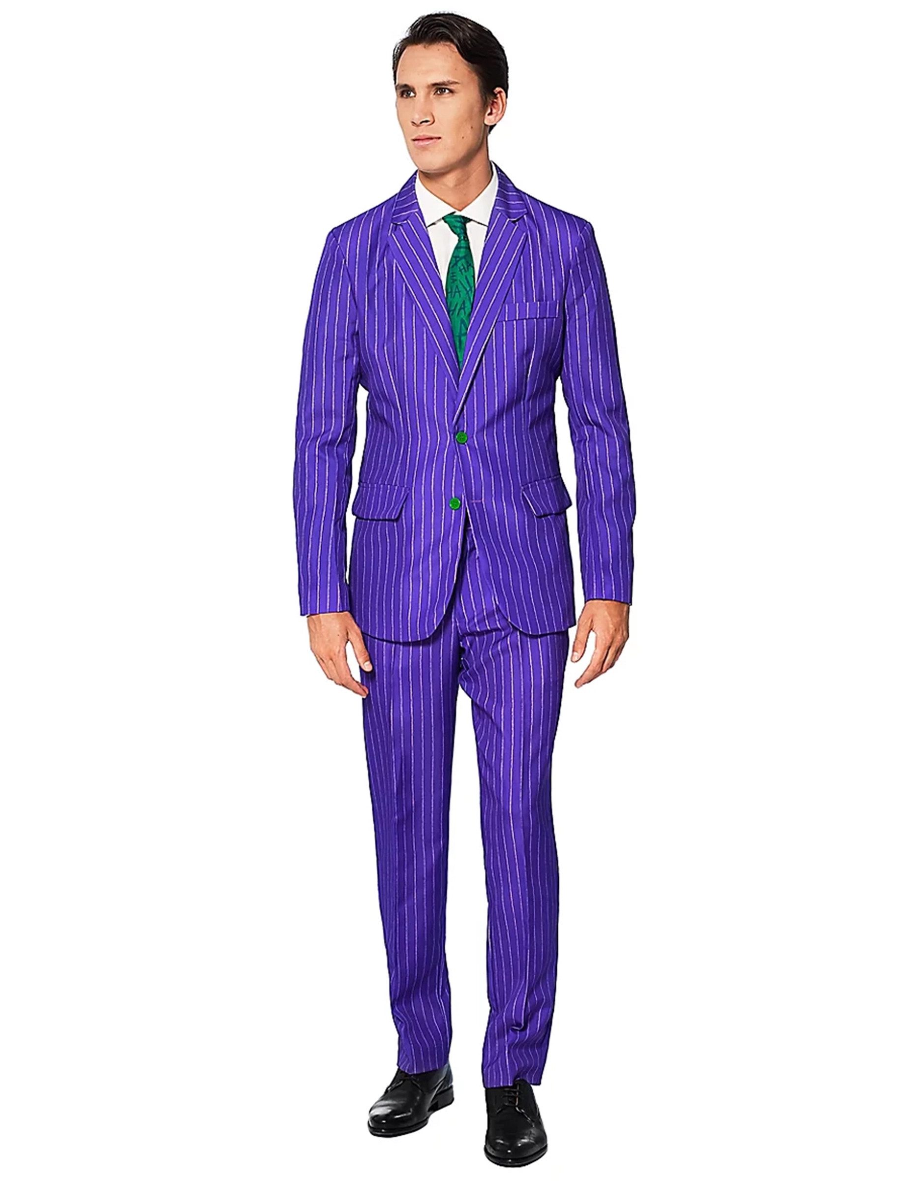 Opposuits Kostüm Mr. Joker-Herrenanzug Suitmeister violett-grün