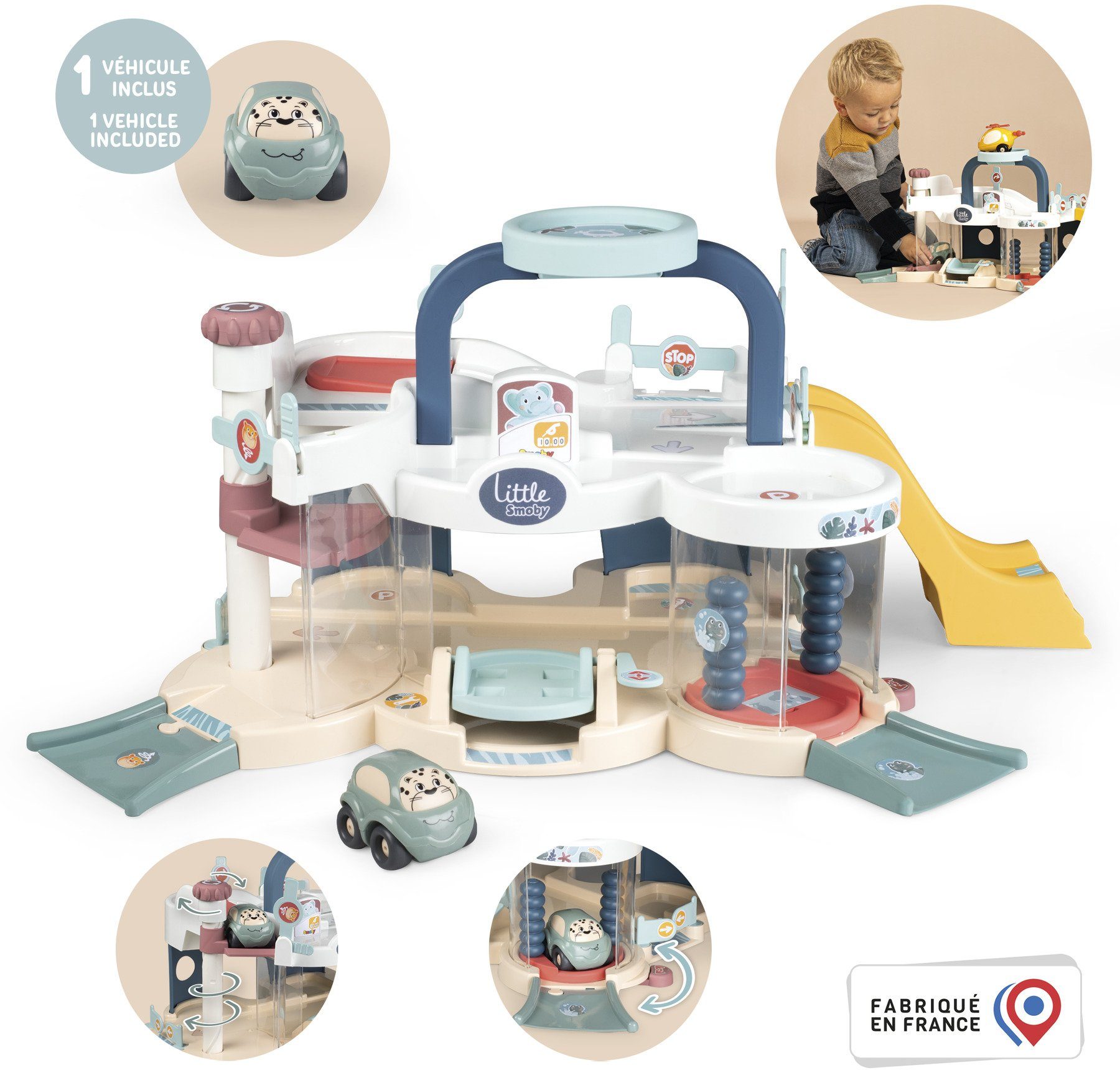 Smoby Spiel-Parkgarage Little Smoby, Multi-Garage, inklusive 1 Mini-Flitzer günstig online kaufen
