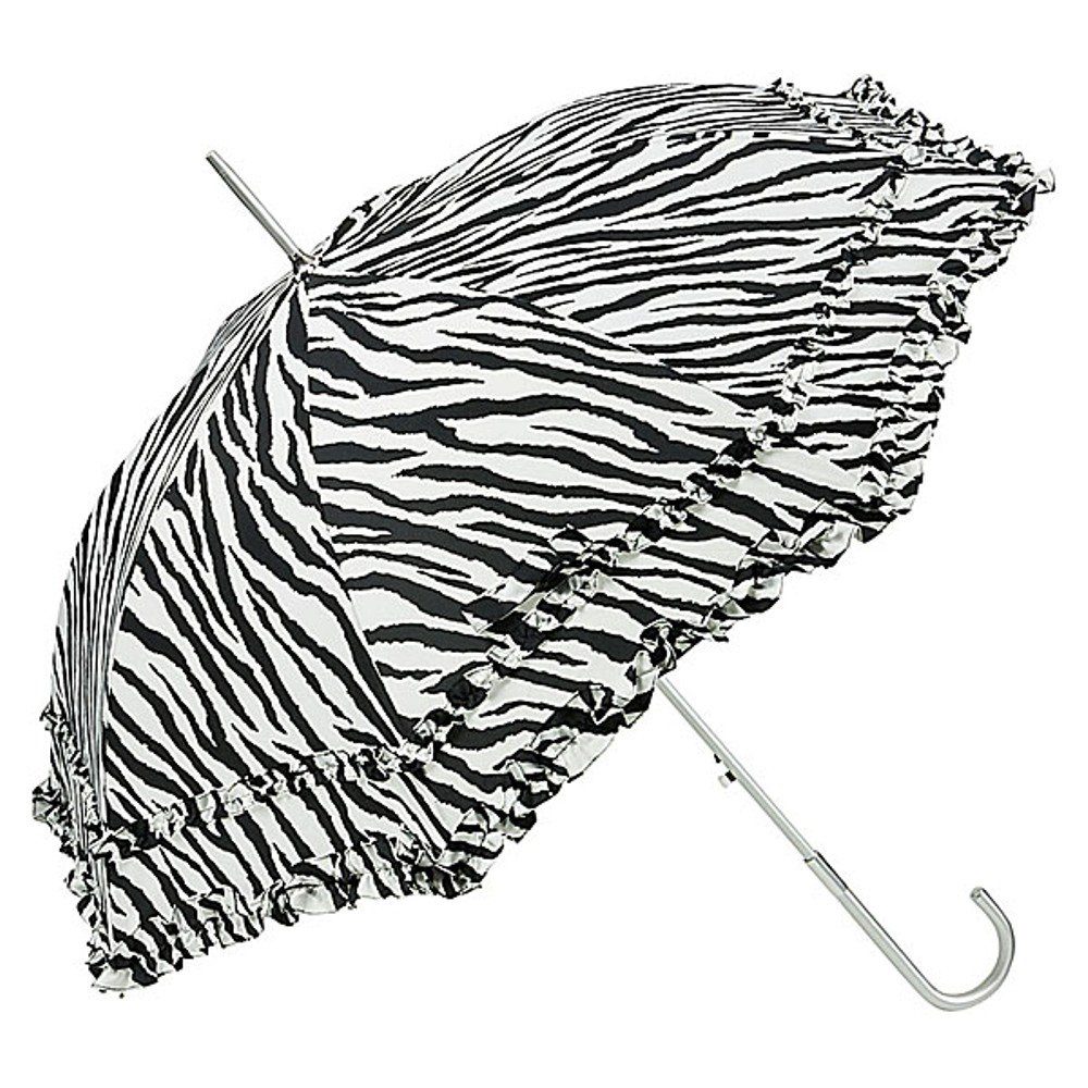 von Lilienfeld Rüschenkanten Mary, Hochzeitsschirm Stockregenschirm gestreift Regenschirm Sonnenschirm zwei