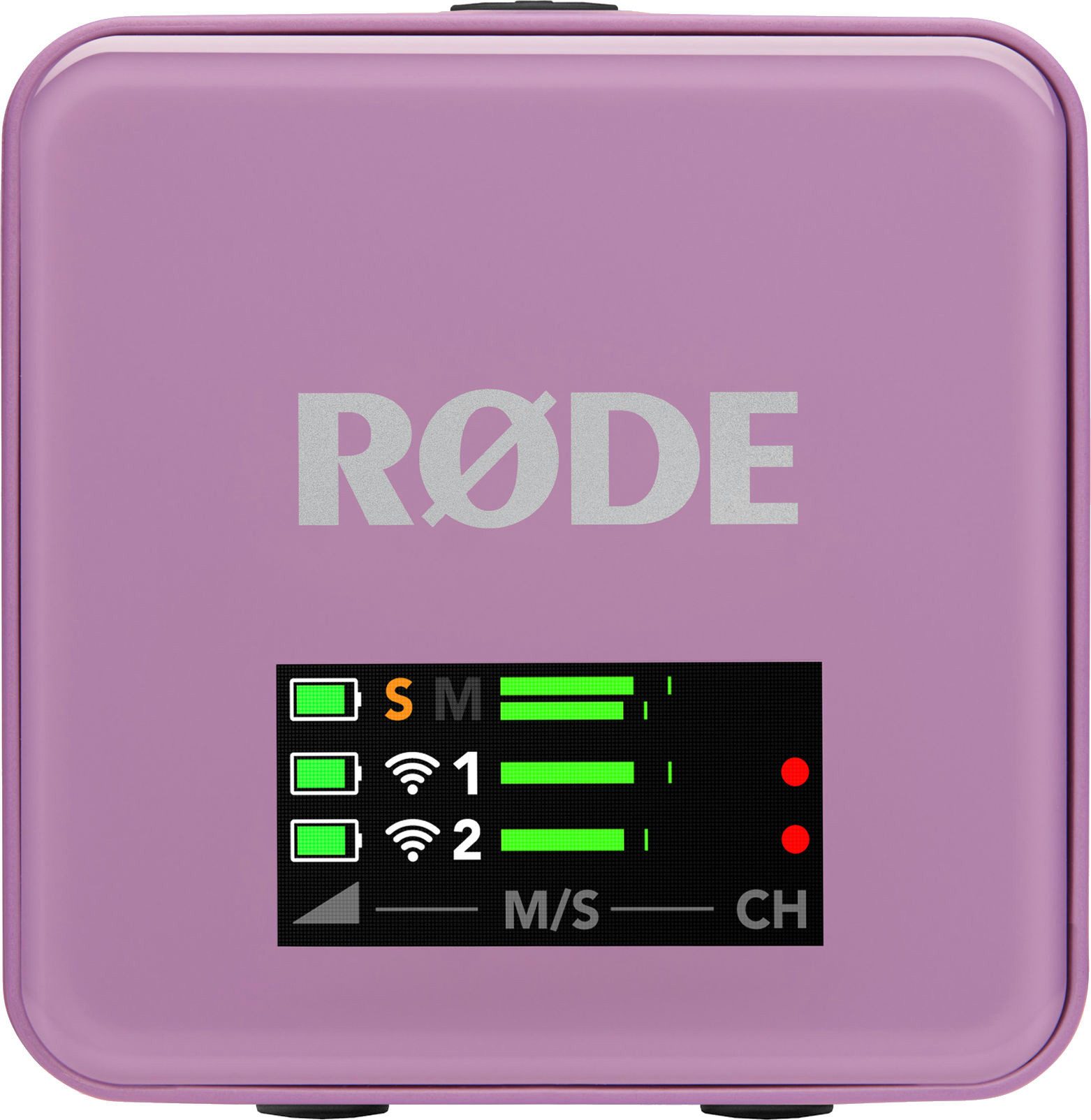 RODE Microphones Mikrofon Wireless GO (Gen 3) Drahtlos-Mikrofonsystem Lilac (Set, 10-tlg), mit 32 Bit Float Recording