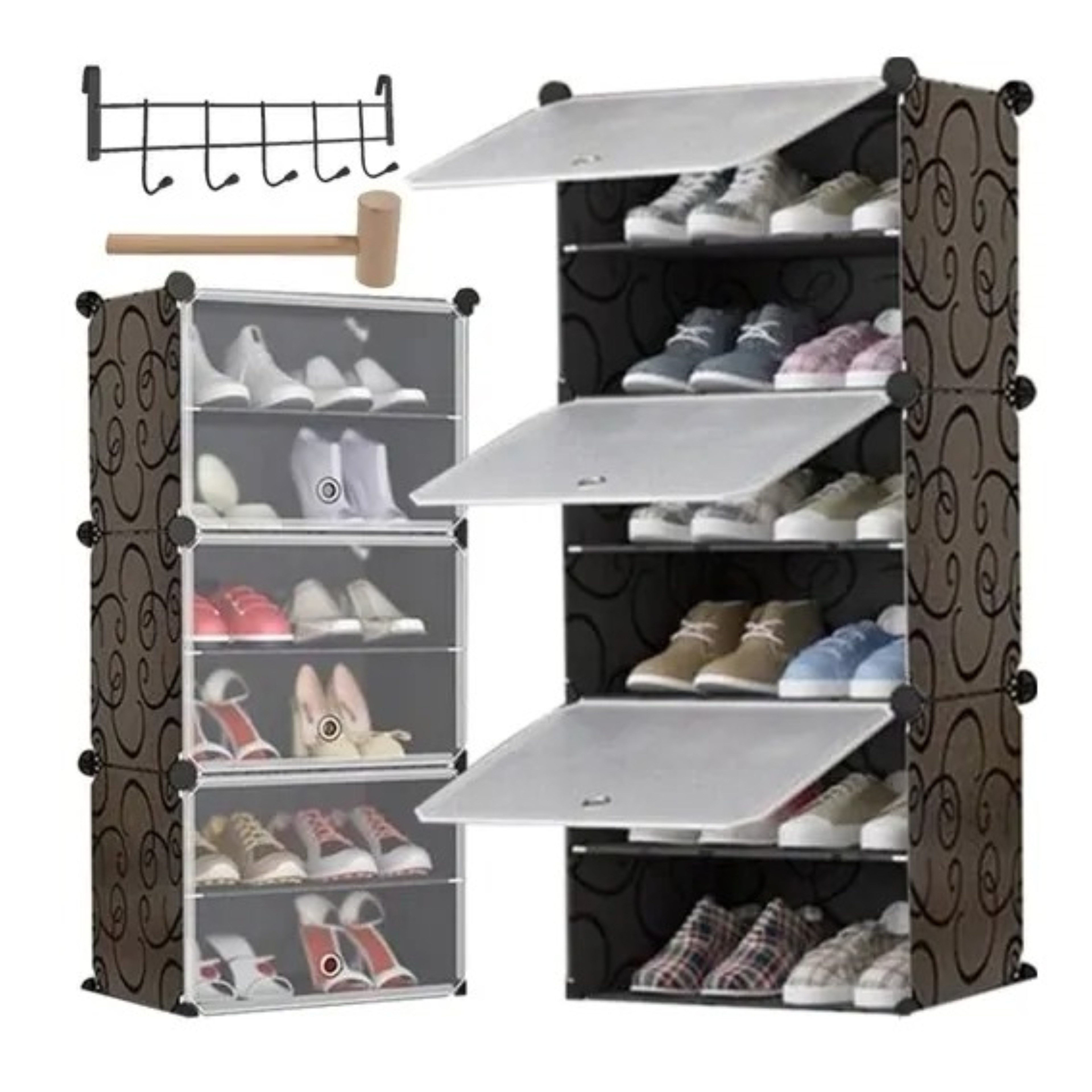HÖGLER Schuhschrank Modularer Kleiderschrank Schuhregal Organizer Regal 6 E günstig online kaufen