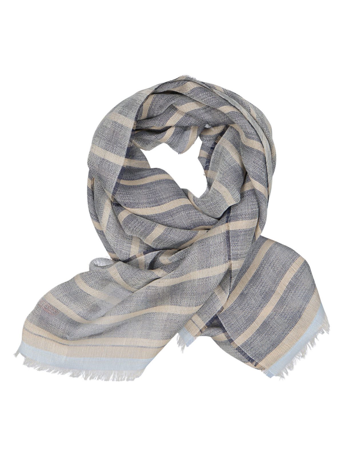 Strickschal Herren Schal uni, Mittelblau