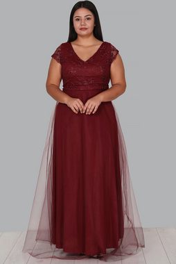 Modabout Abendkleid Langes Maxikleid Sommerkleid für große Größen - NELB0588D5124BRD (1-tlg)