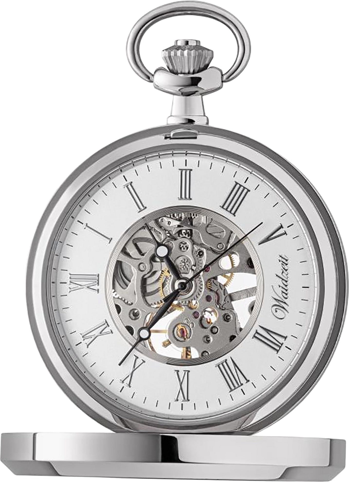 Waidzeit Austria Taschenuhr Waidzeit Herren Taschenuhr Edelstahl, (Analoguhr, Analoguhr), Herren Taschenuhr rund, extra groß (ca. 50mm), Edelstahl, Casual