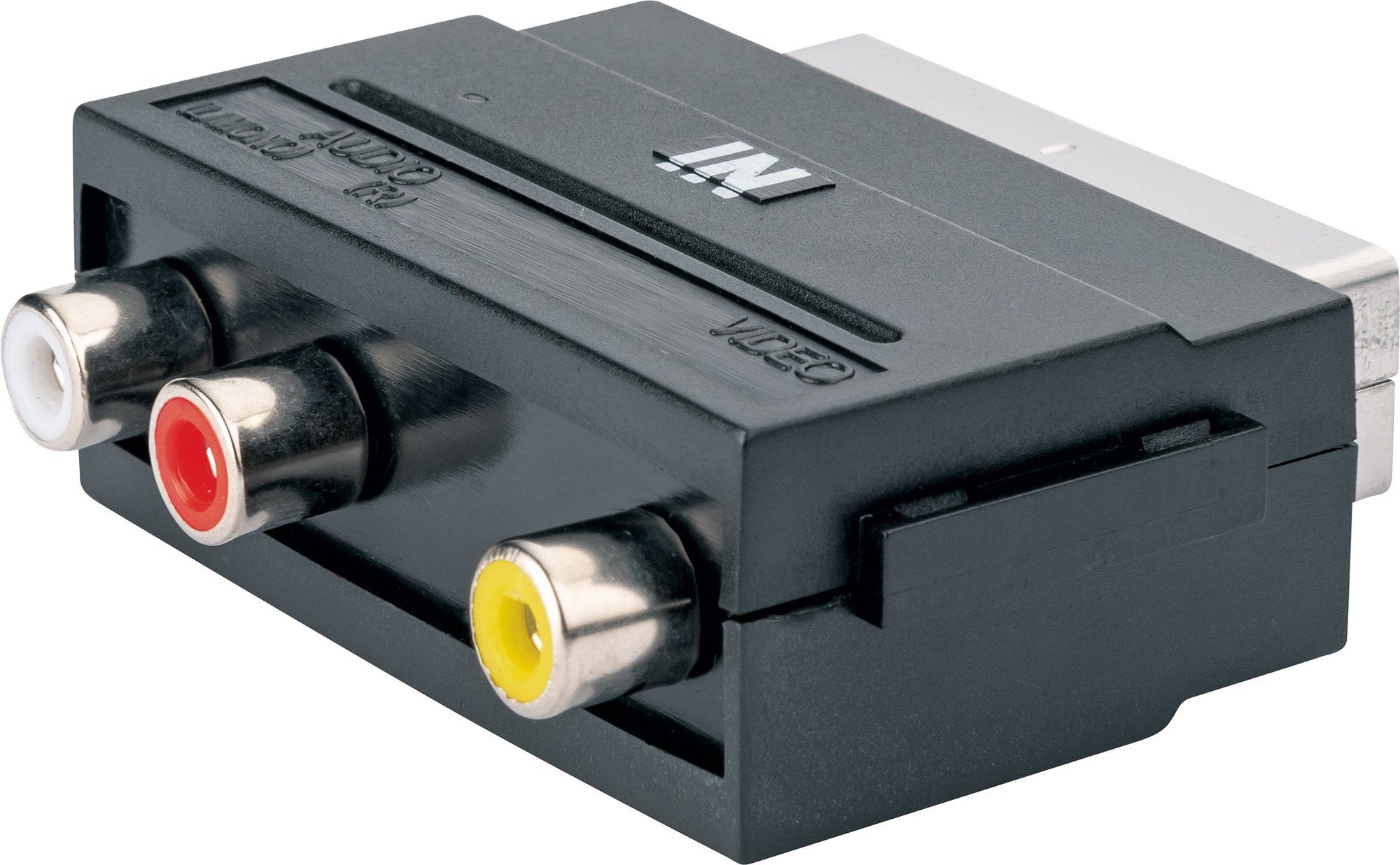 Schwaiger SCA7300 531 Audio- & Video-Adapter SCART Stecker zu CINCH Buchse, für Bild- und Tonübertragung