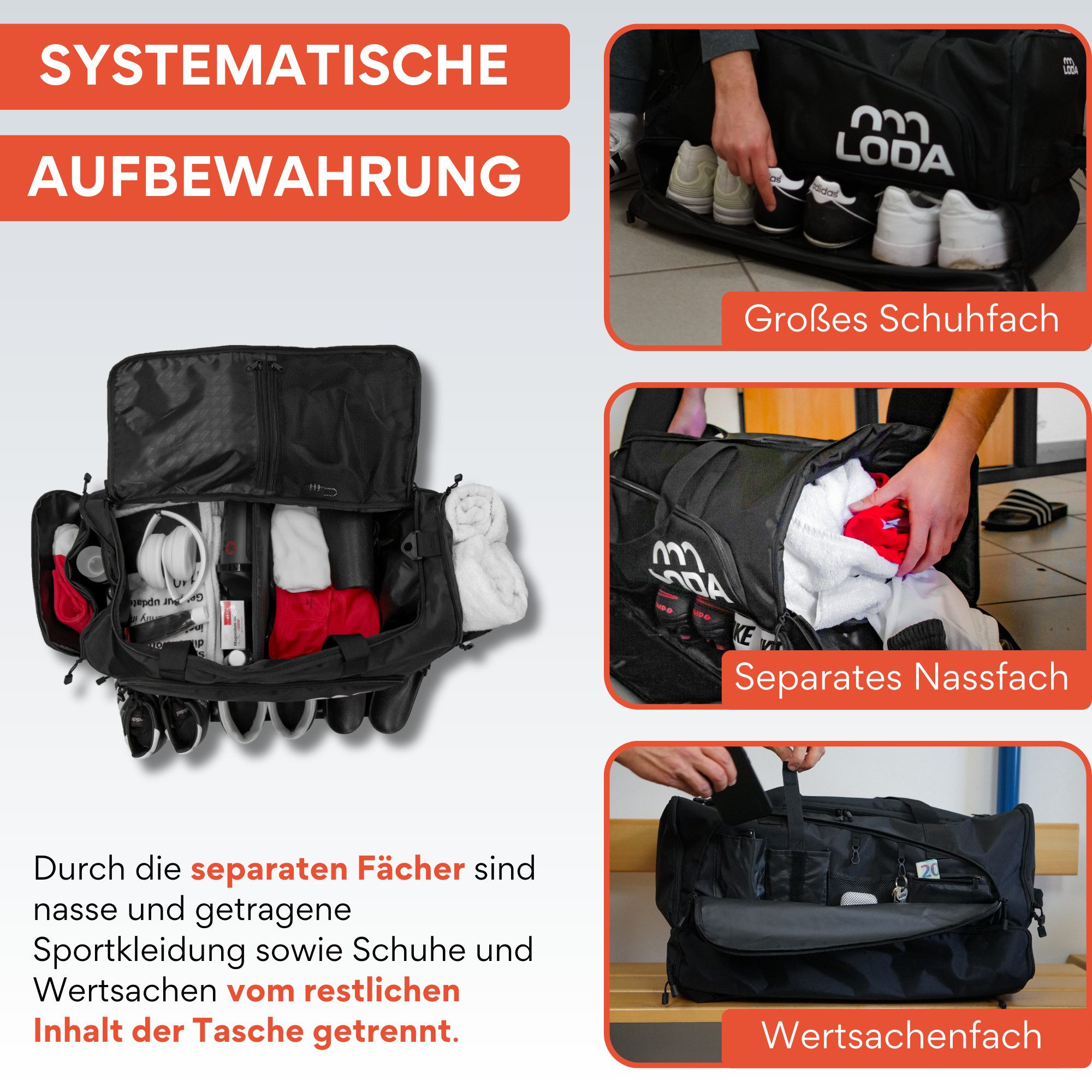 LODA sports Sporttasche - Rucksackfunktion, Schuh-, günstig online kaufen